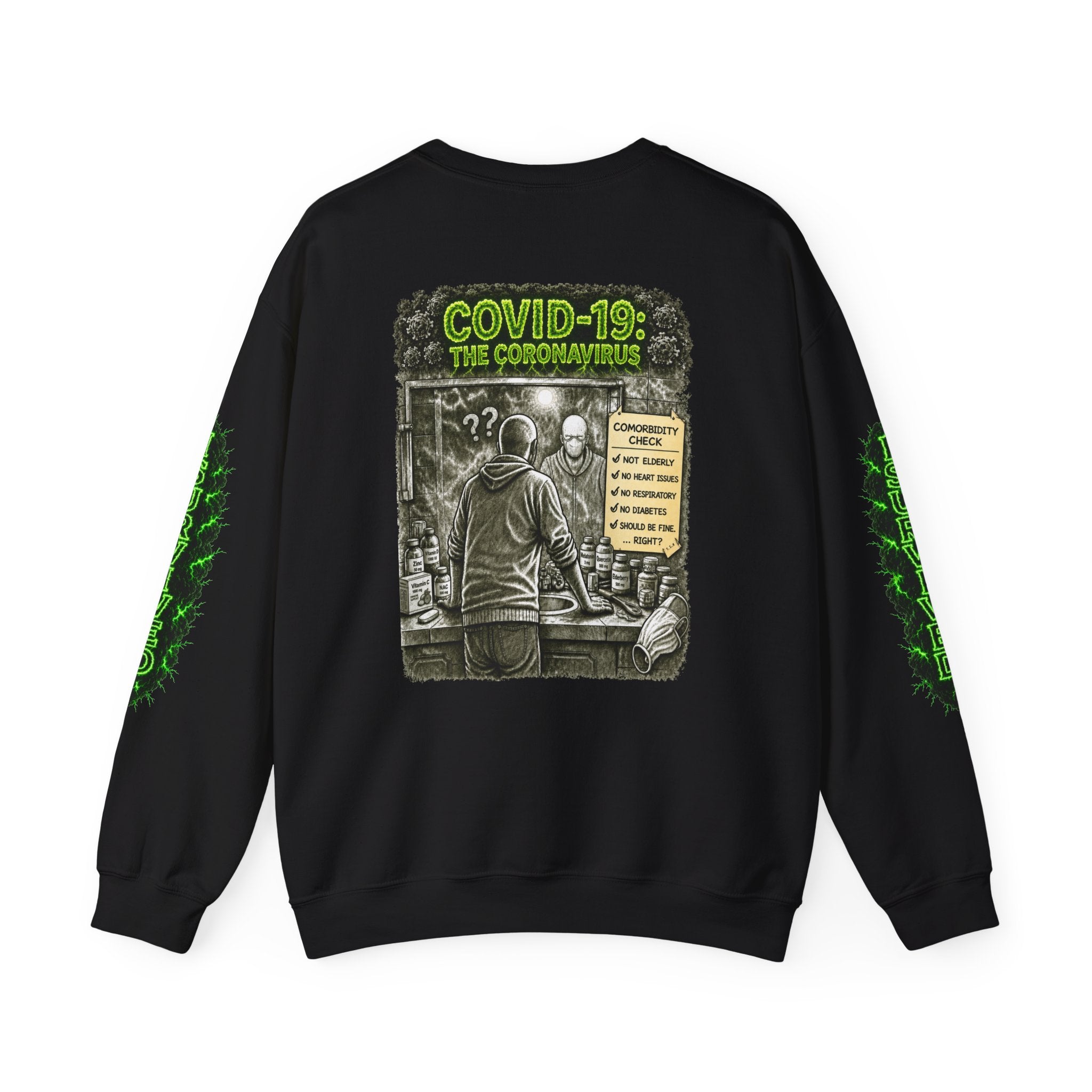 I Survived 2020 — PANDEMIC S1:E1: Director's Cut "COVID-19: The Coronavirus" Unisex Heavy Blend™ Crewneck Sweatshirt