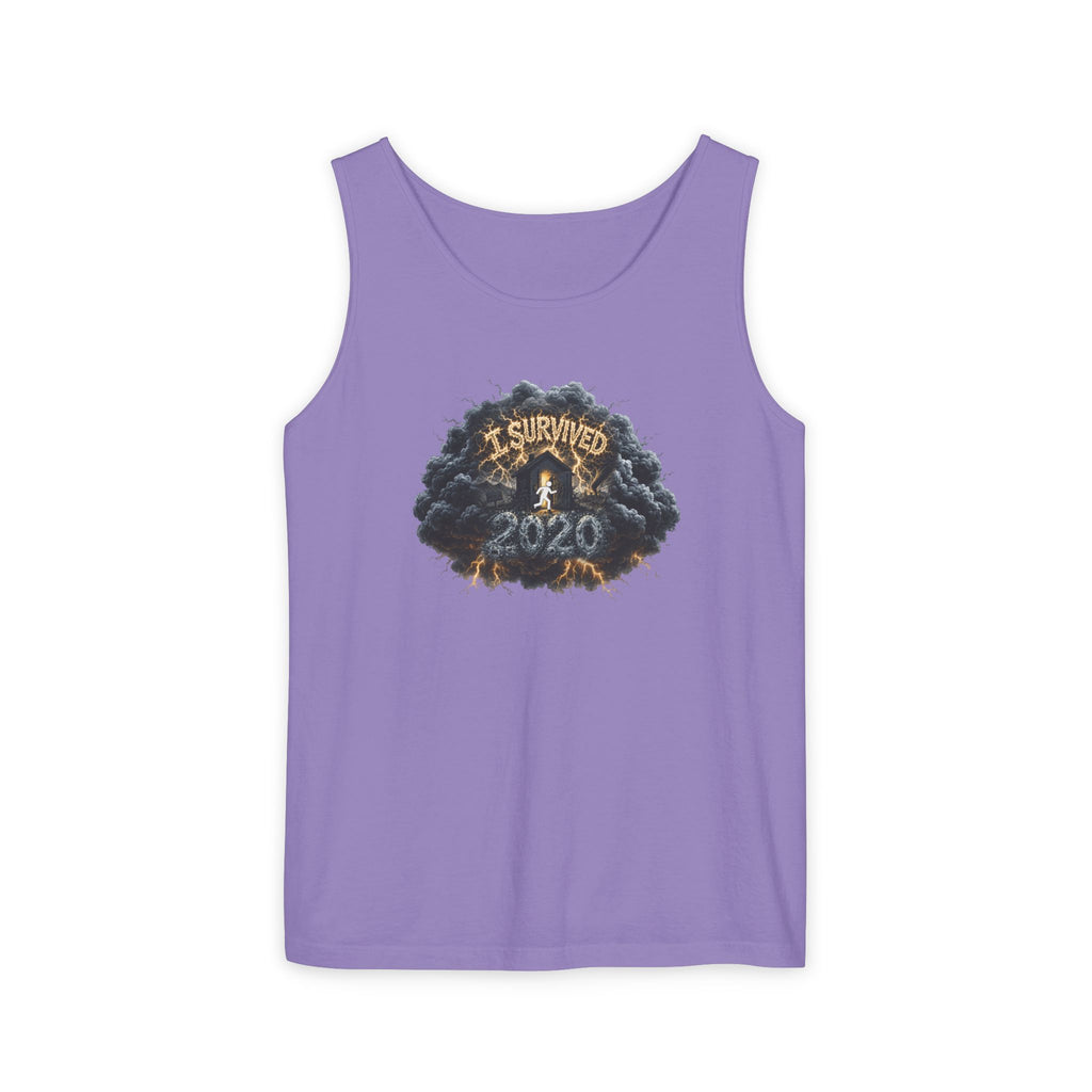 I Survived 2020 — Original PILOT Design: Director's Cut Unisex Garment-Dyed Tank Top