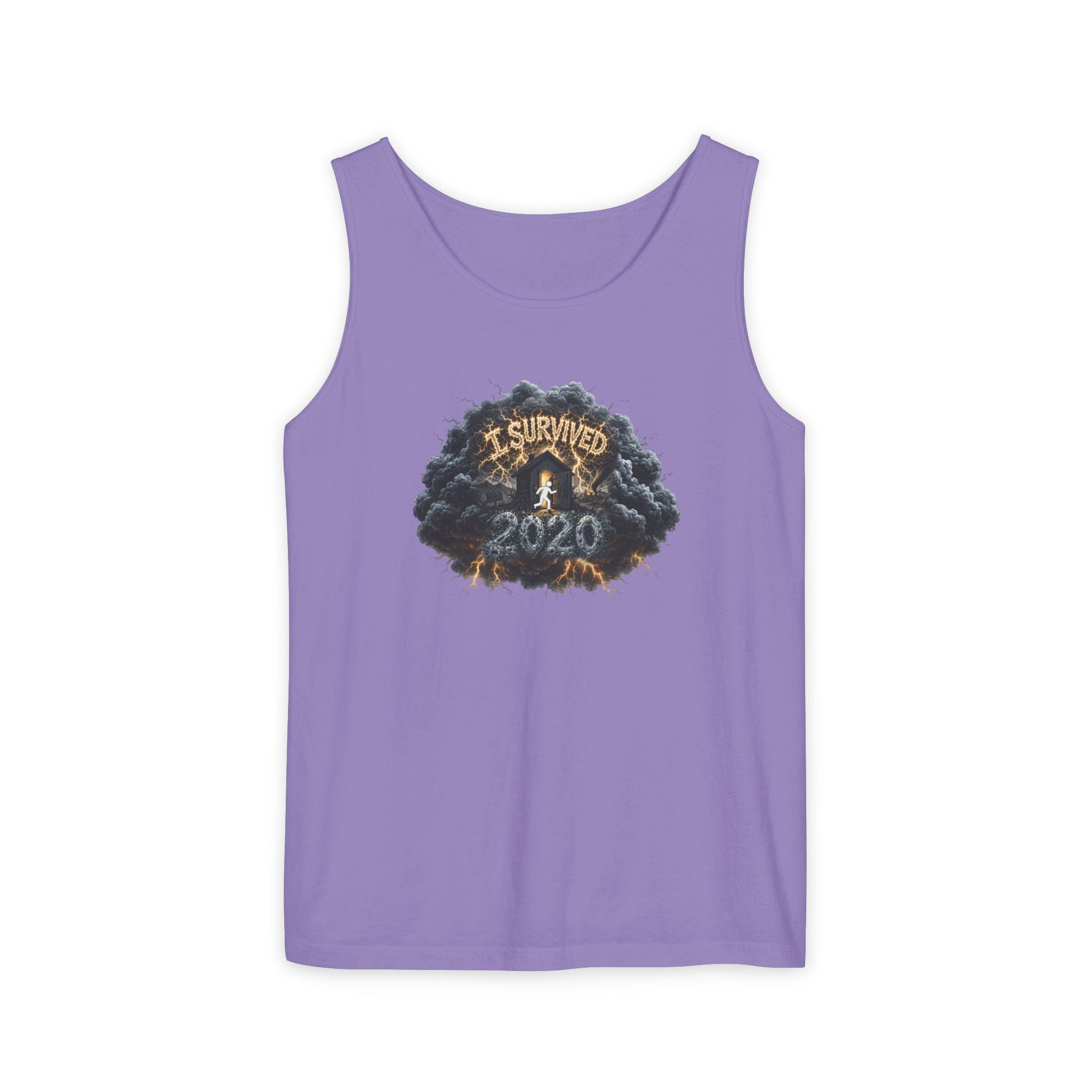 I Survived 2020 — Original PILOT Design: Director's Cut Unisex Garment-Dyed Tank Top