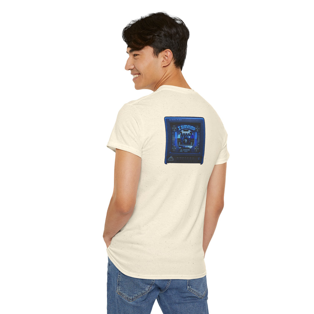 I Survived 2020 — "Please Stand By" Test Pattern Tee Lockdown Surveillance Edition Summer Exclusive Unisex Heavy Cotton Tee