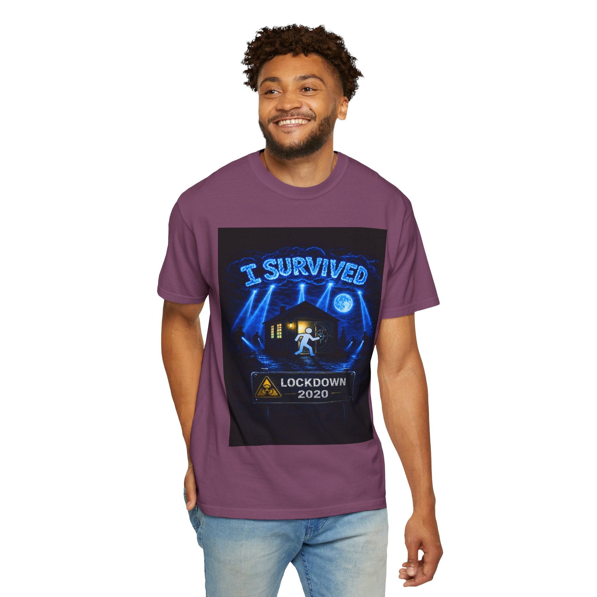 I Survived 2020 — LOCKDOWN S3:E2: "Dating Under Lockdown" Unisex Garment-Dyed T-shirt