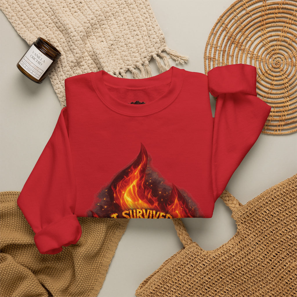 I Survived 2020 — Director's Cut S2:E1 "Berry Creek" | Wildfire Edition Memorial Unisex Heavy Blend™ Crewneck Sweatshirt