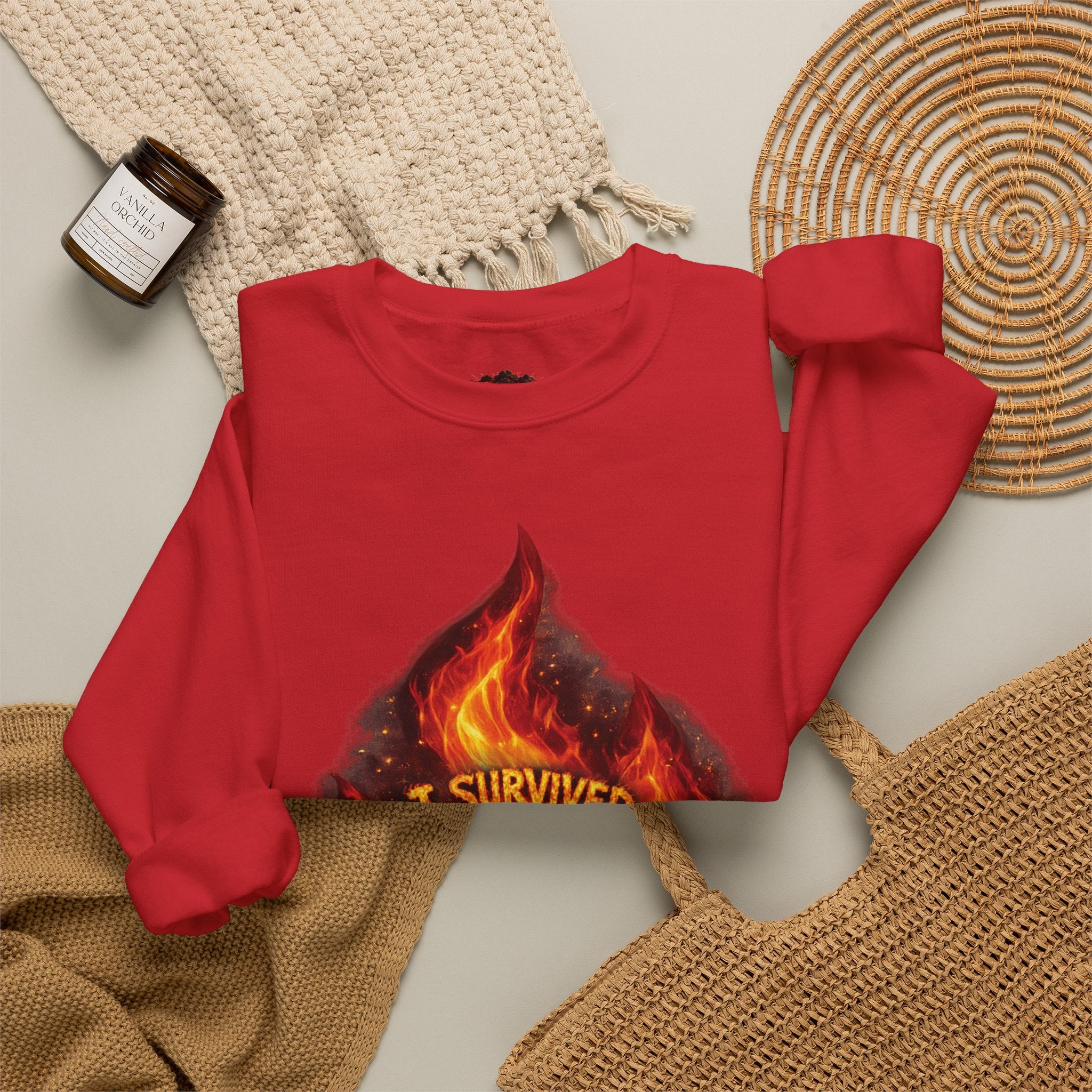 I Survived 2020 — Director's Cut S2:E1 "Berry Creek" | Wildfire Edition Memorial Unisex Heavy Blend™ Crewneck Sweatshirt