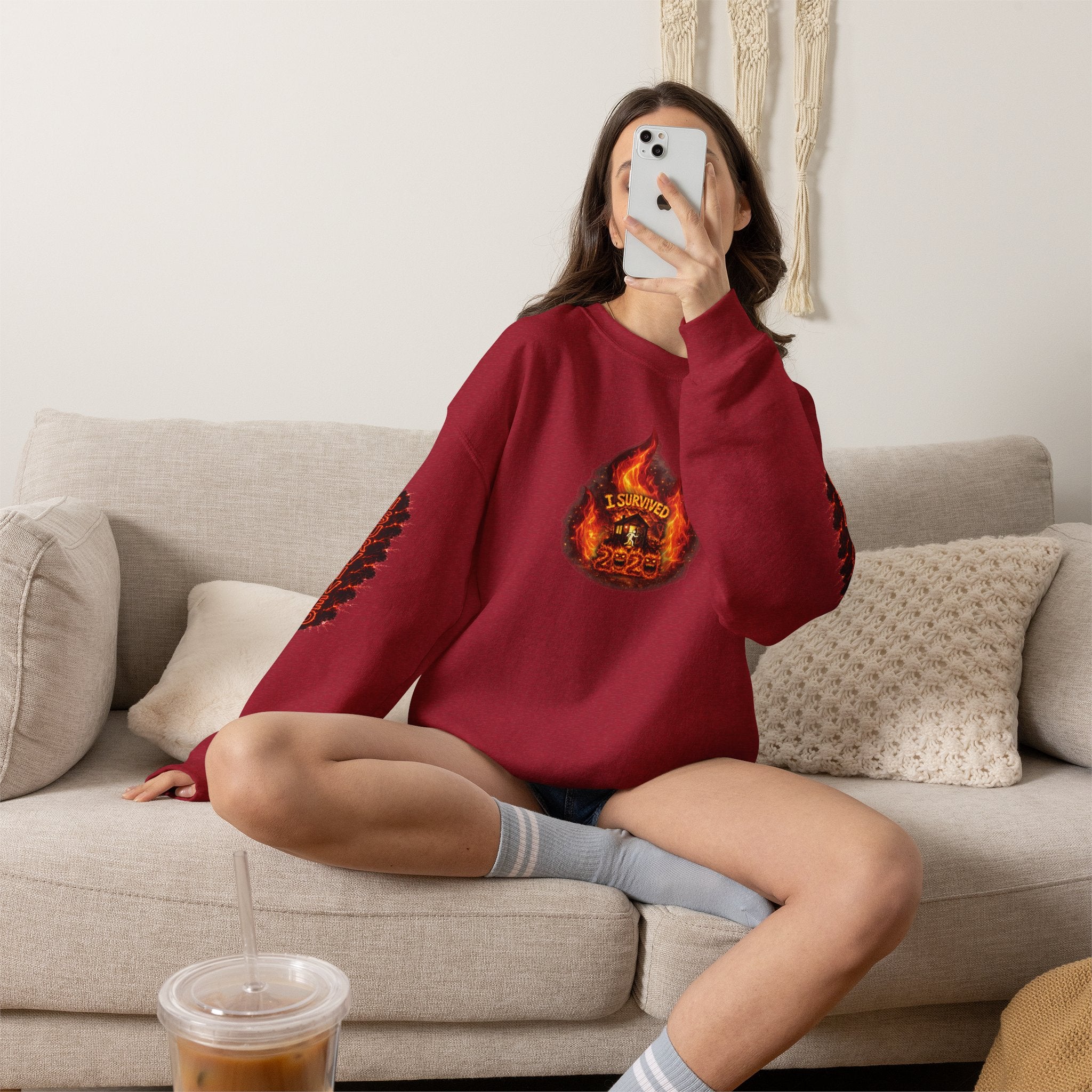 I Survived 2020 — WILDFIRES S2:E1: Director's Cut "Berry Creek" Memorial Unisex Heavy Blend™ Crewneck Sweatshirt