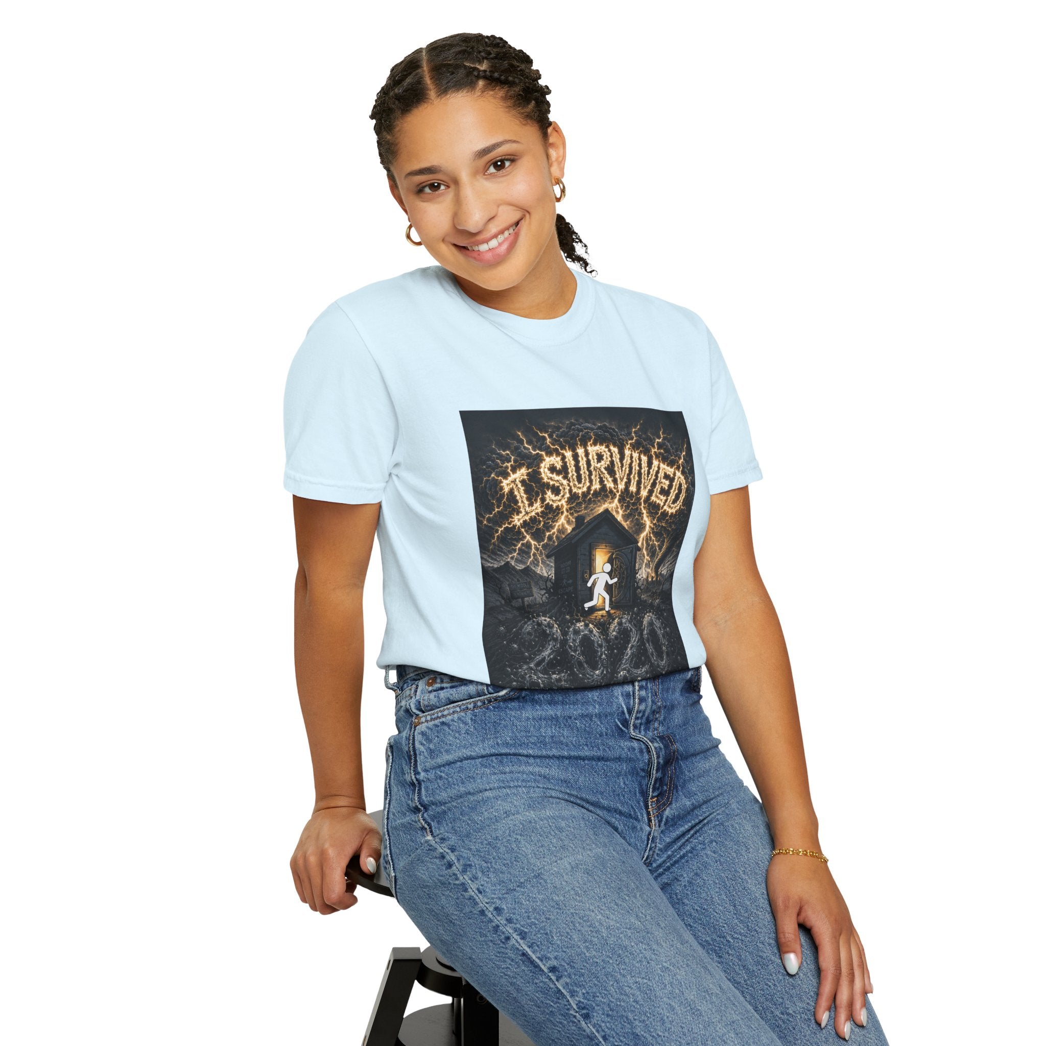I Survived 2020 — Original Design Teaser Tee | Season 1 Premiere Drop Unisex Garment-Dyed T-shirt