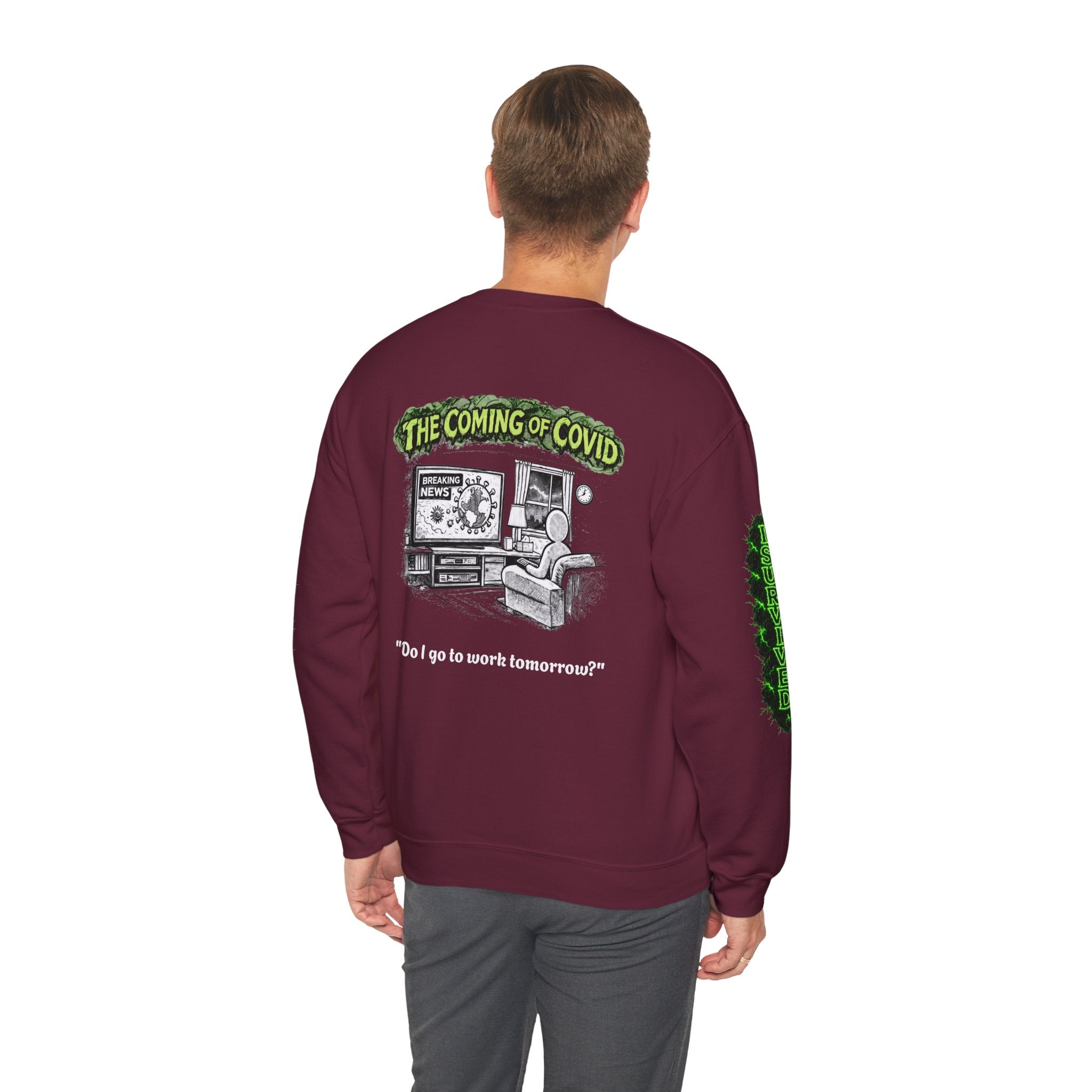 I Survived 2020 — Director's Cut S1:E2 "The Coming of COVID" | Pandemic Edition Unisex Heavy Blend™ Crewneck Sweatshirt