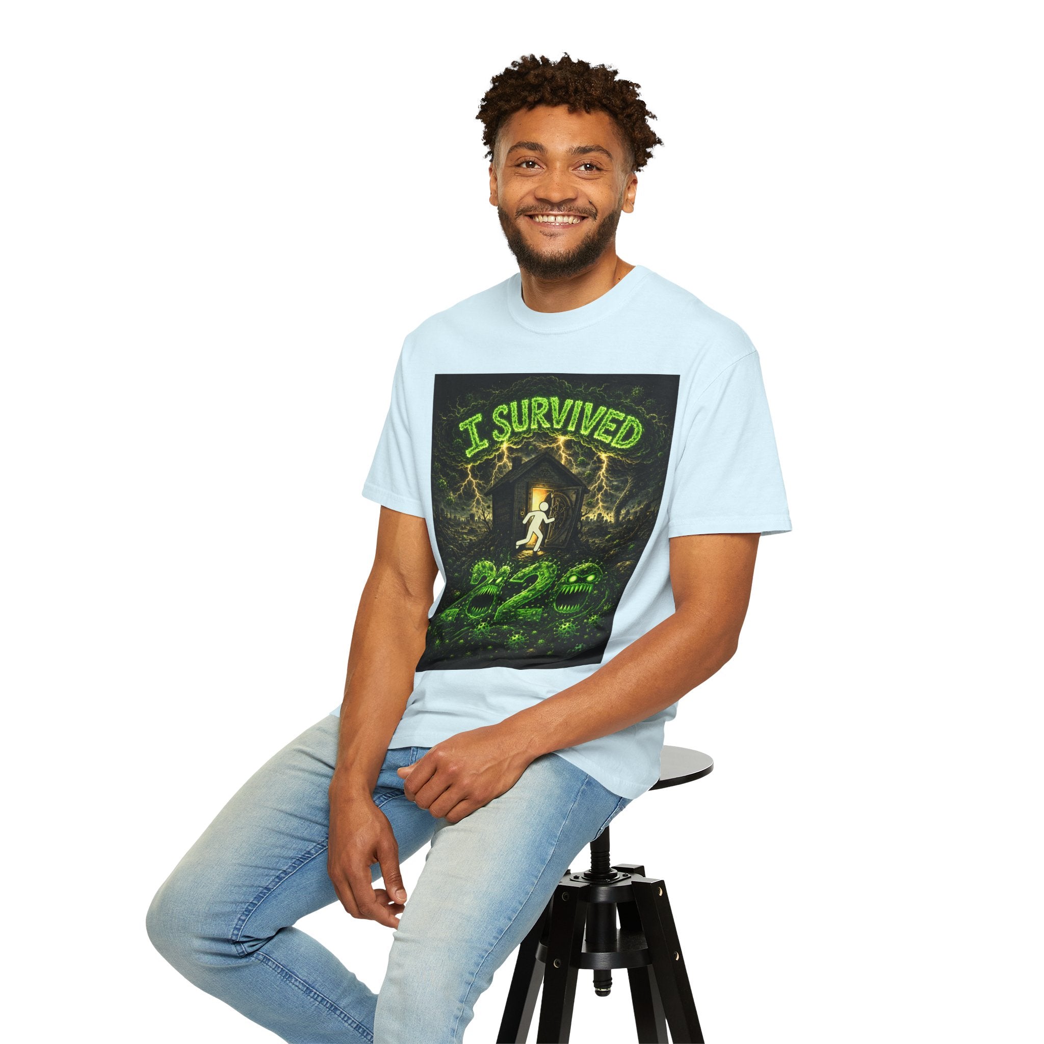 I Survived 2020 — S1:E3 "The Jab!" | Pandemic Edition Unisex Garment-Dyed T-shirt