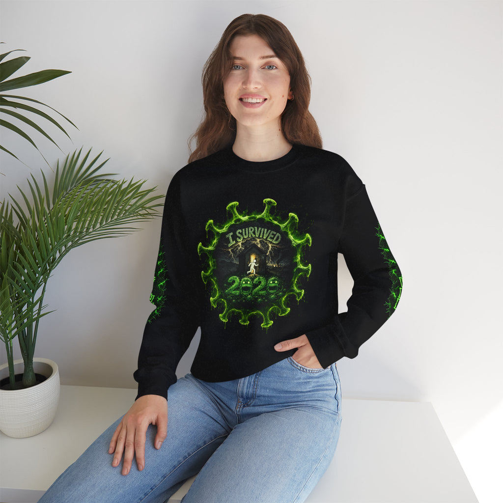 I Survived 2020 — Director's Cut S1:E1 "COVID-19: The Coronavirus" | Pandemic Edition Unisex Heavy Blend™ Crewneck Sweatshirt