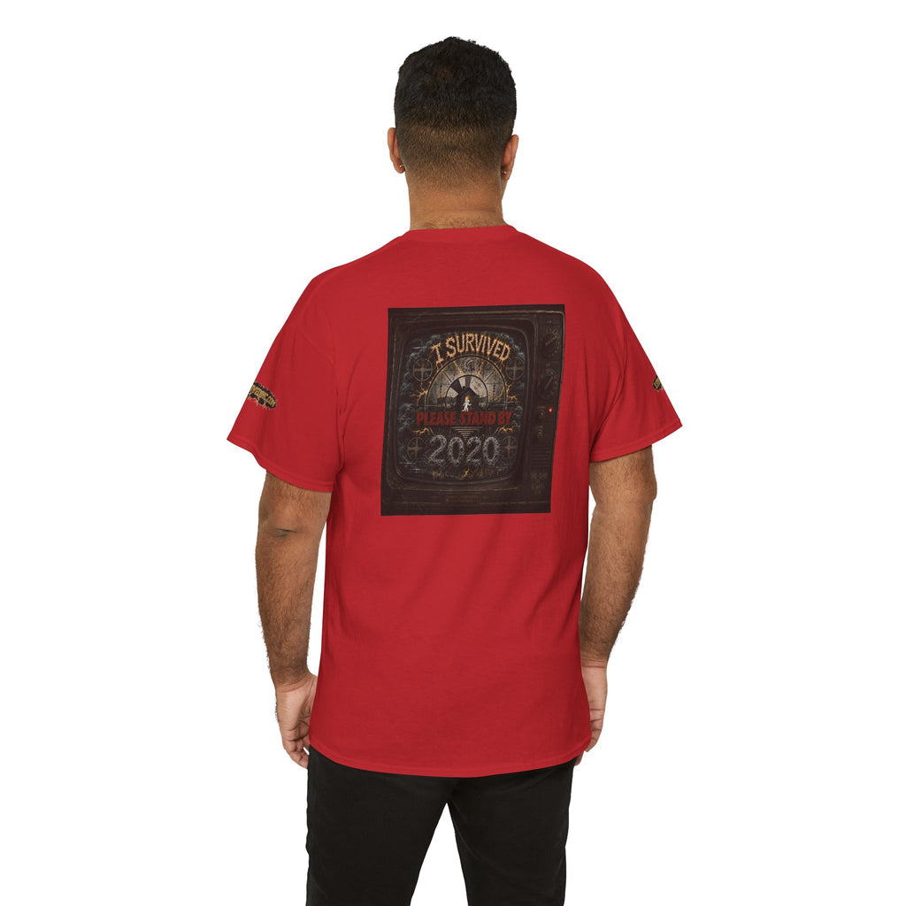I Survived 2020 — "Please Stand By" Test Pattern Tee Special Edition Summer Premier Unisex Heavy Cotton Tee