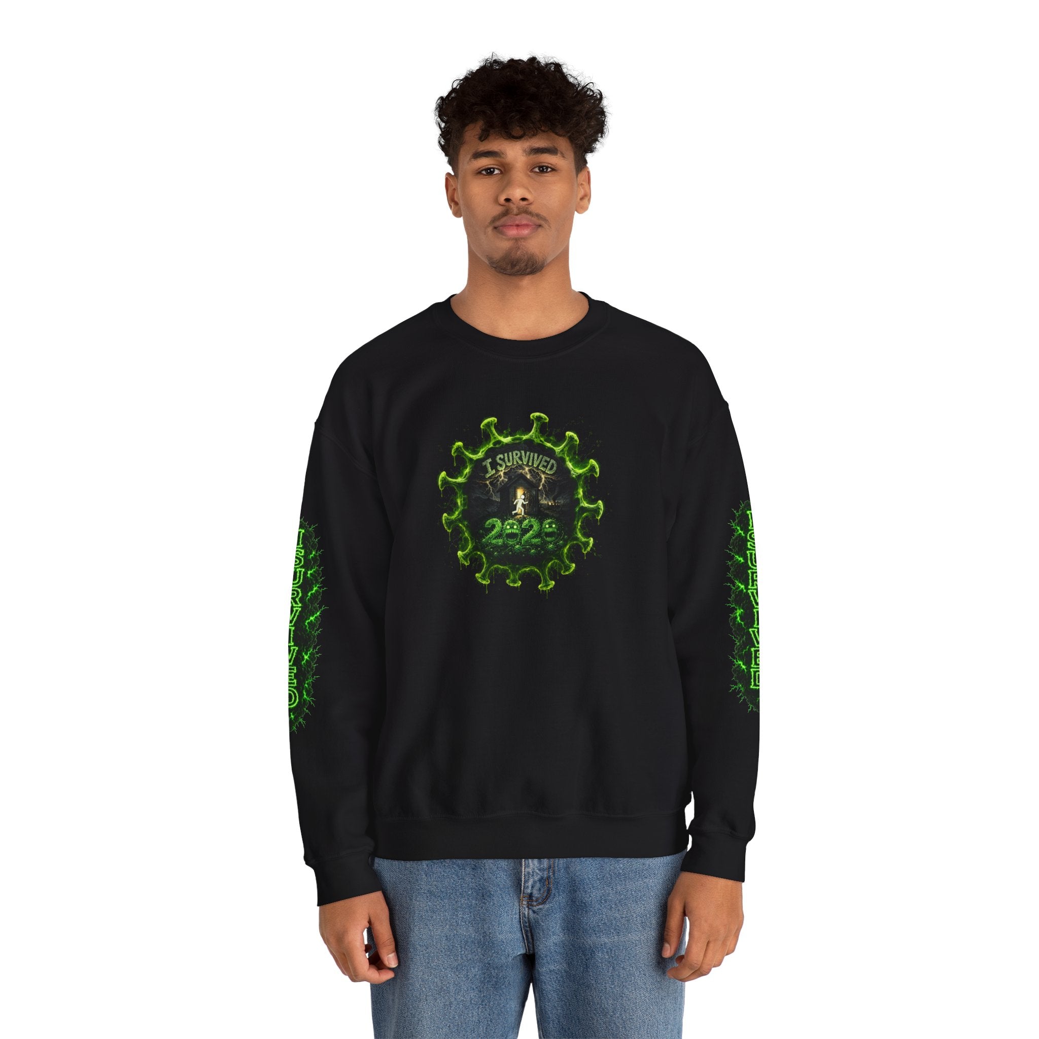 I Survived 2020 — PANDEMIC S1:E4: Director's Cut "Mask Madness" Unisex Heavy Blend™ Crewneck Sweatshirt