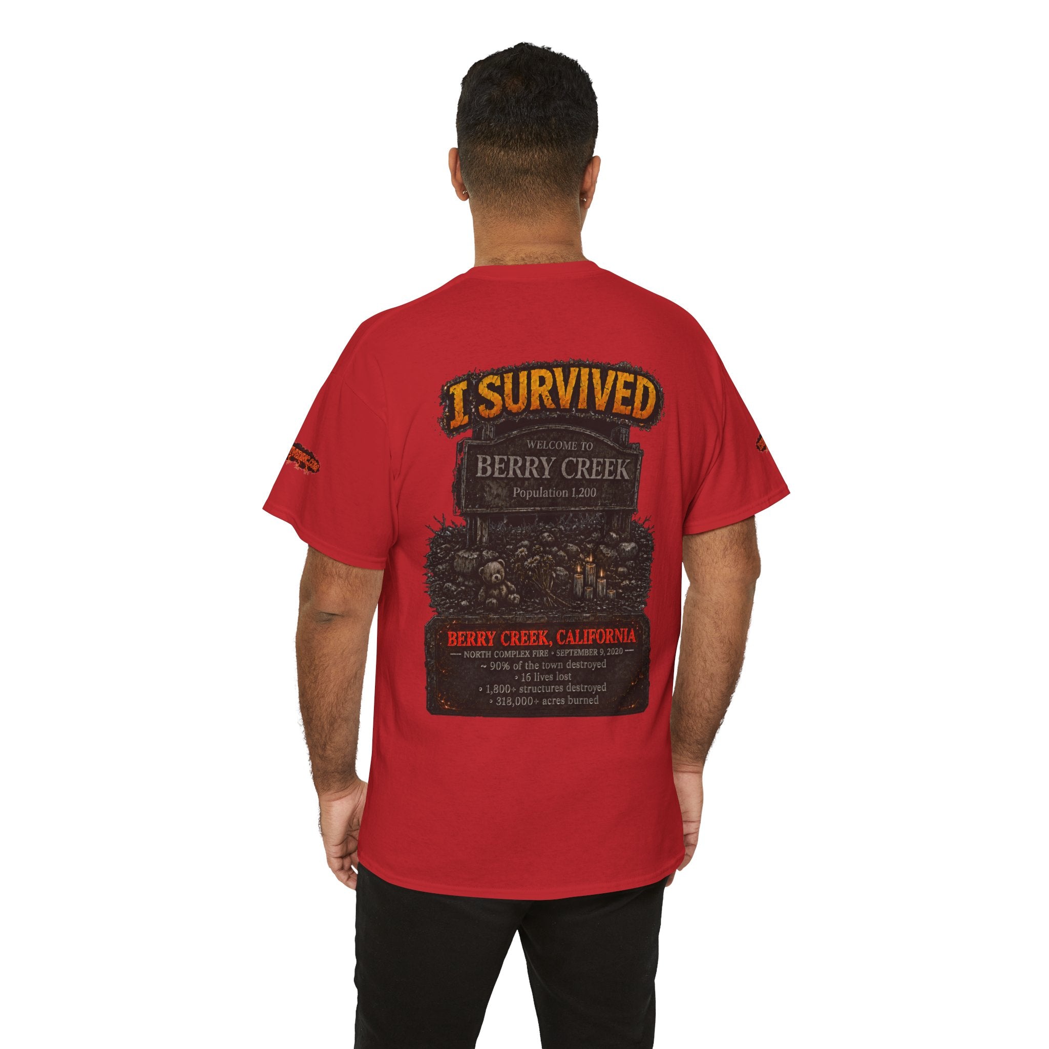 I Survived 2020 — Director's Cut S2:E1 "Berry Creek" | Wildfire Edition Memorial Unisex Heavy Cotton Tee (SPECIAL EDITION)