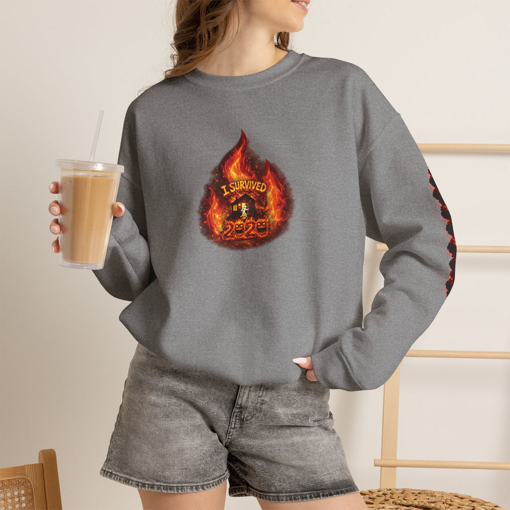 I Survived 2020 — WILDFIRES S2:E1: Director's Cut "Berry Creek" Memorial Unisex Heavy Blend™ Crewneck Sweatshirt