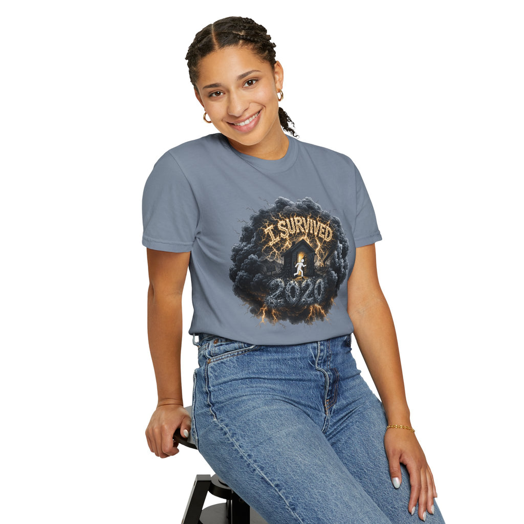 I Survived 2020 — Original Design Teaser Tee | Season 1 Premiere Drop Unisex Garment-Dyed T-shirt