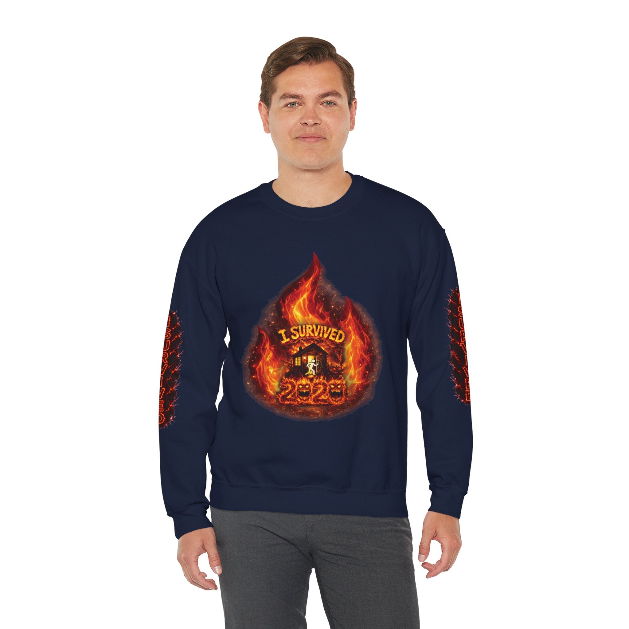 I Survived 2020 — Director's Cut S2:E2 "The Bobcat Fire" | Wildfire Edition Memorial Unisex Heavy Blend™ Crewneck Sweatshirt