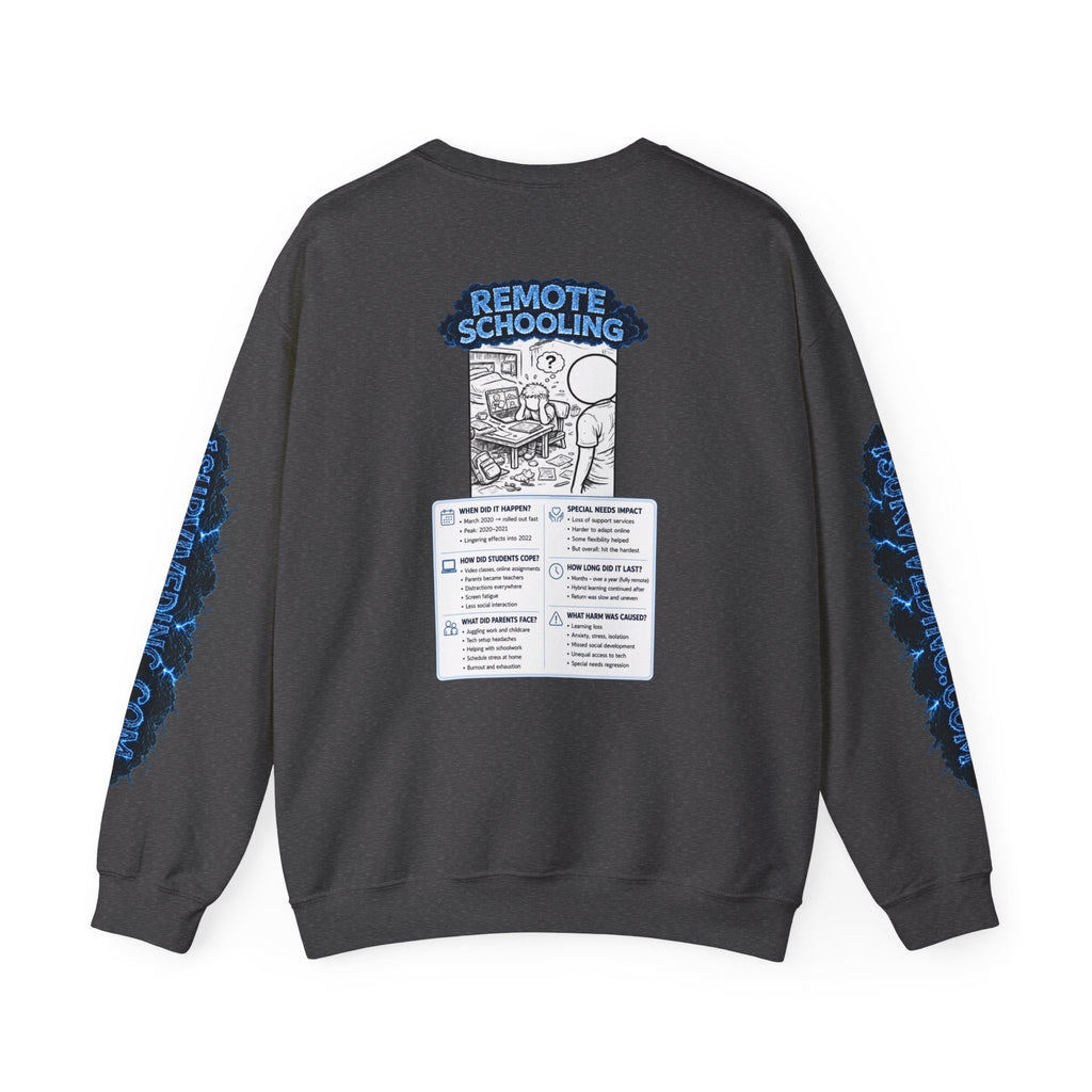 I Survived 2020 — LOCKDOWN S3:E3: Special Edition "Remote Schooling" Unisex Heavy Blend™ Crewneck Sweatshirt