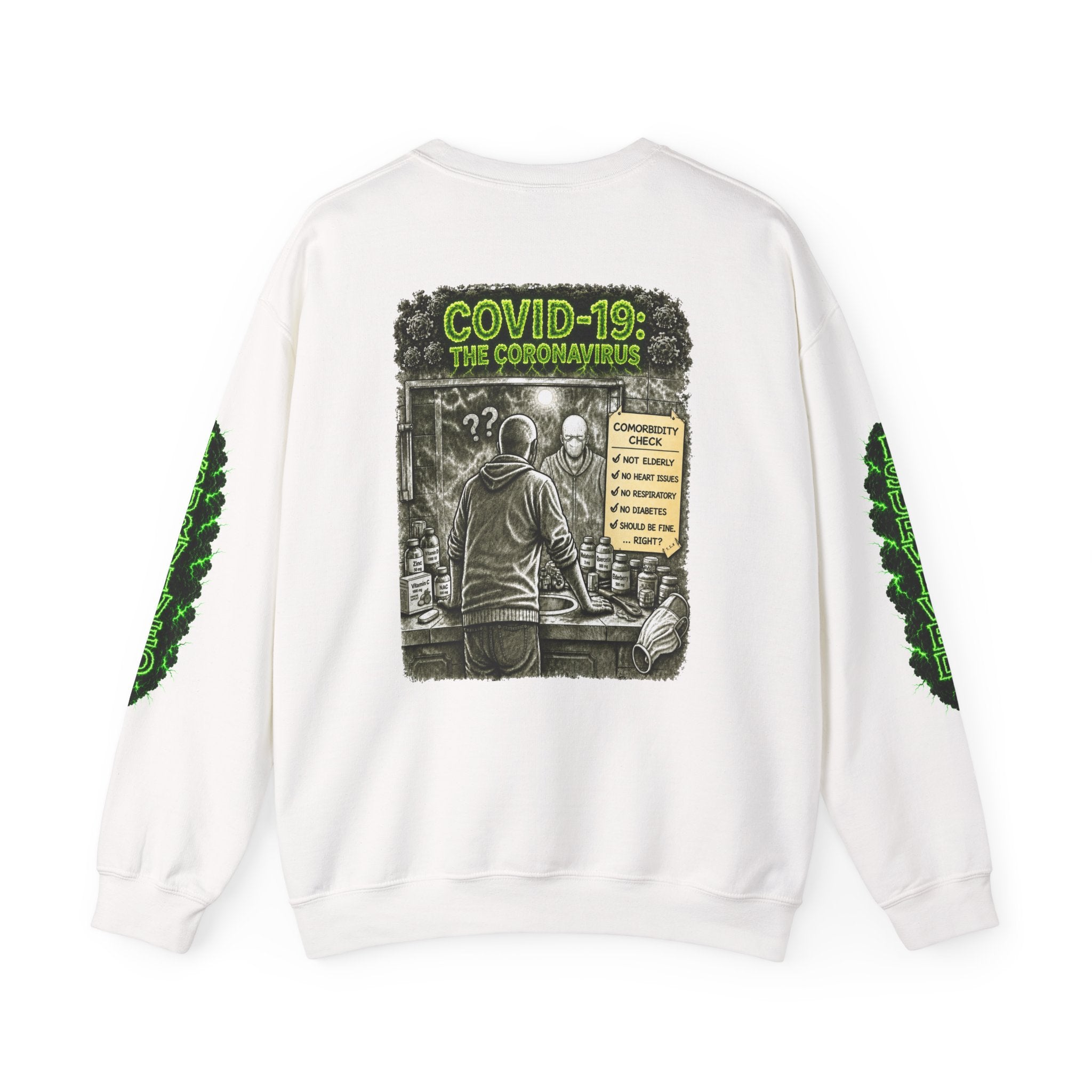 I Survived 2020 — PANDEMIC S1:E1: Director's Cut "COVID-19: The Coronavirus" Unisex Heavy Blend™ Crewneck Sweatshirt