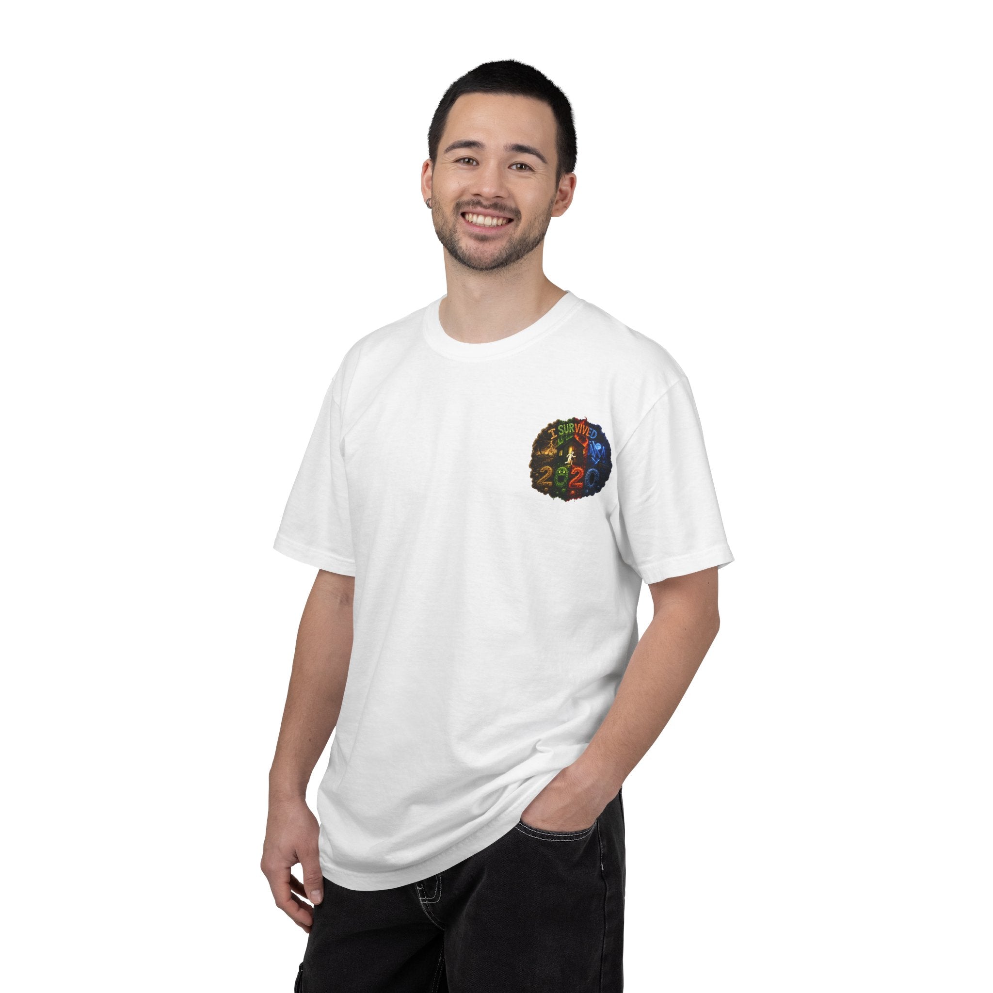 I Survived 2020 — "No Signal" Test Pattern Tee Alien Broadcast Finale Summer Premiere Unisex Garment-Dyed T-shirt