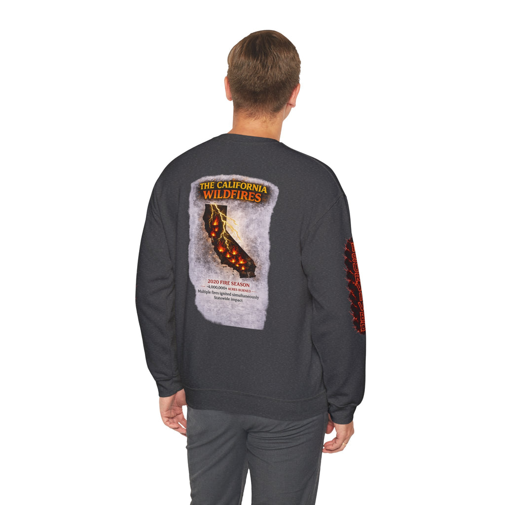I Survived 2020 — Director's Cut S2:E3 "The California Wildfires" | Wildfire Edition Memorial Unisex Heavy Blend™ Crewneck Sweatshirt