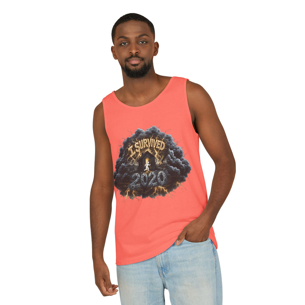 I Survived 2020 — Director's Cut Original Design Teaser Tee | Season 1 Premiere Drop Unisex Garment-Dyed Tank Top