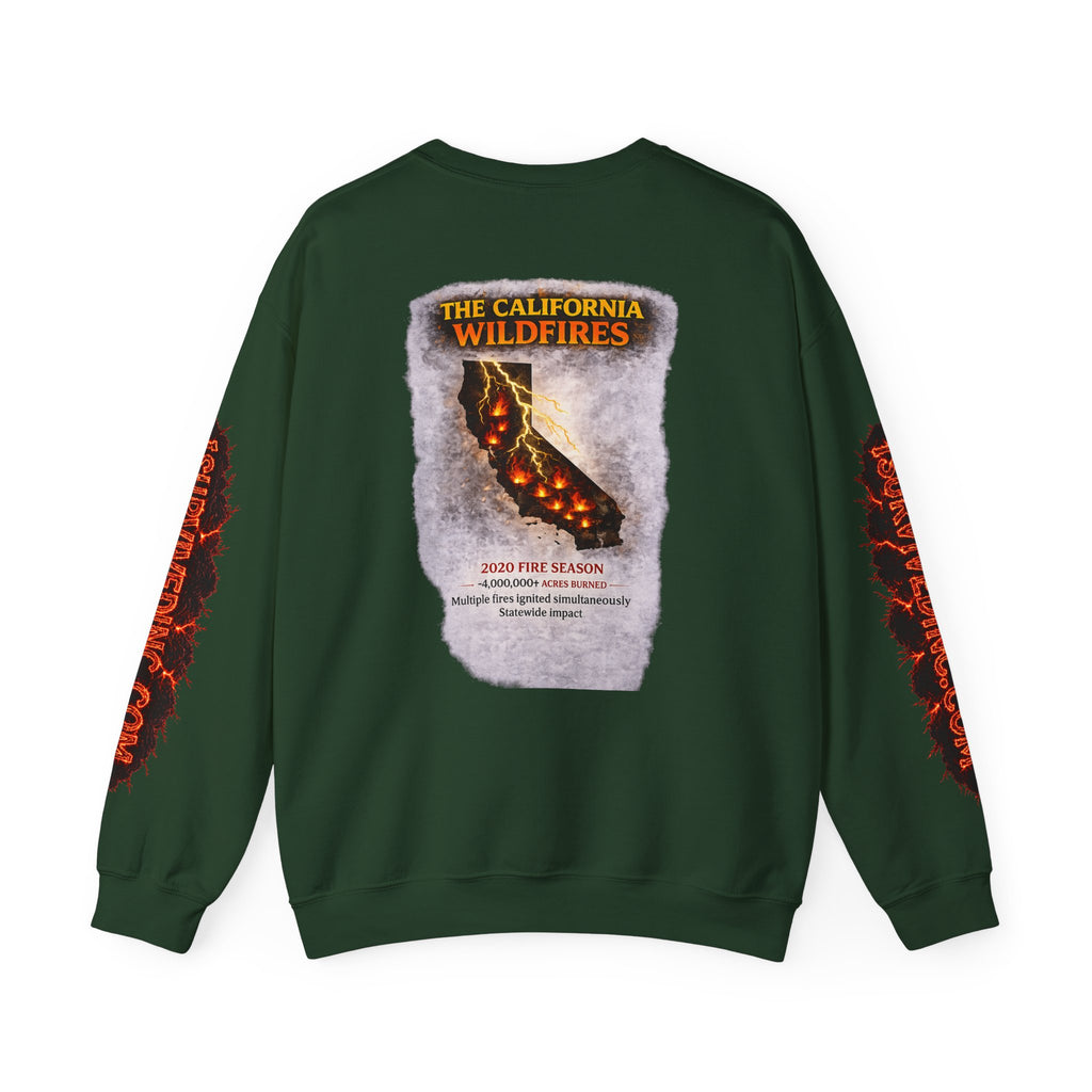 I Survived 2020 — S2:E3 "The California Wildfires" | Wildfire Edition Memorial Unisex Heavy Blend™ Crewneck Sweatshirt