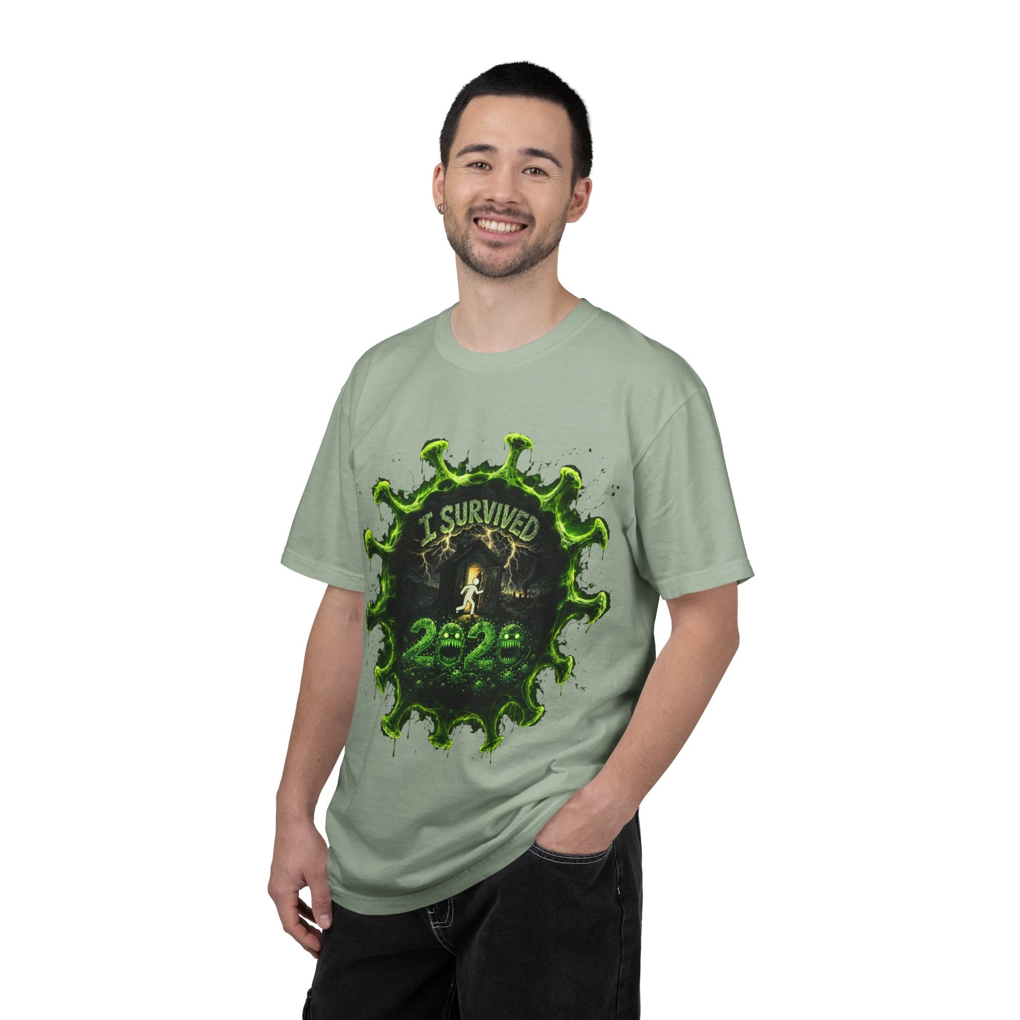 I Survived 2020 — Director's Cut S1:E4 "Mask Madness Mayhem Moment" | Pandemic Edition Unisex Garment-Dyed T-shirt