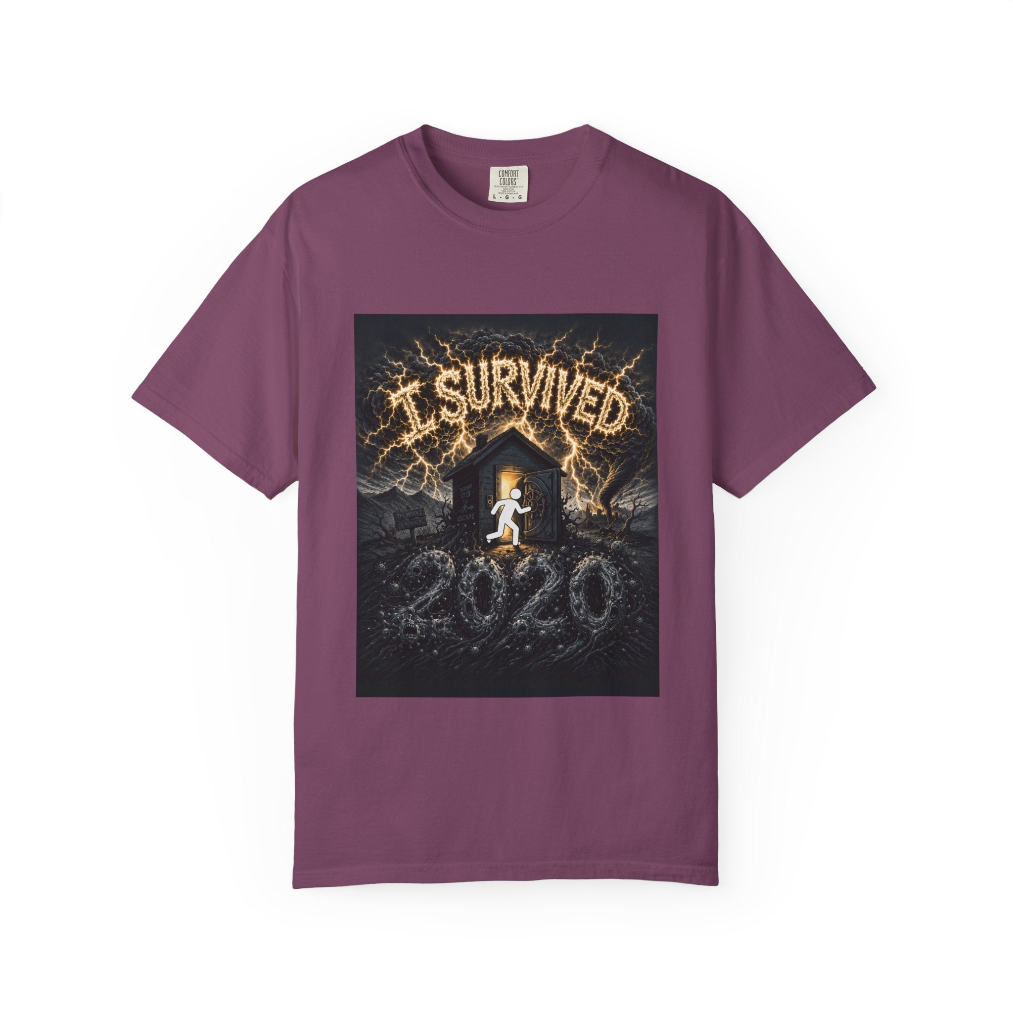 I Survived 2020 — Original Design Teaser Tee | Season 1 Premiere Drop Unisex Garment-Dyed T-shirt