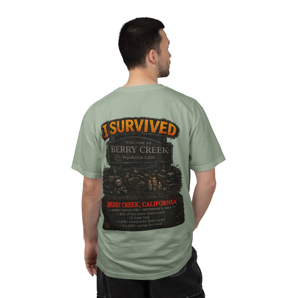 I Survived 2020 — Director's Cut S2:E1 "Berry Creek" | Wildfire Edition Memorial Unisex Garment-Dyed T-shirt