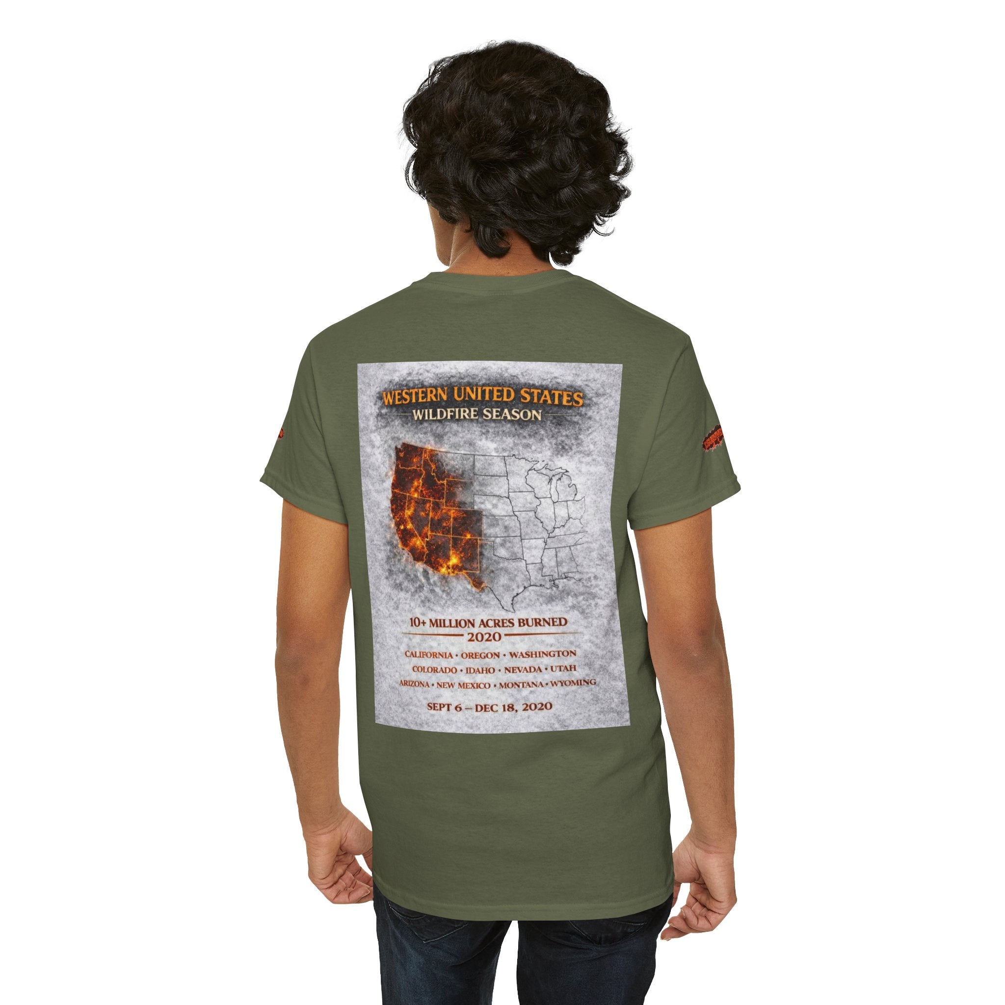 I Survived 2020 —  WILDFIRES S2:E4: Director's Cut Special Edition "Western U.S. Wildfire Season" Memorial Unisex Heavy Cotton Tee