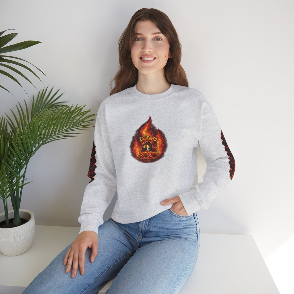 I Survived 2020 — WILDFIRES S2:E3: Director's Cut "The California Wildfires" Memorial Unisex Heavy Blend™ Crewneck Sweatshirt