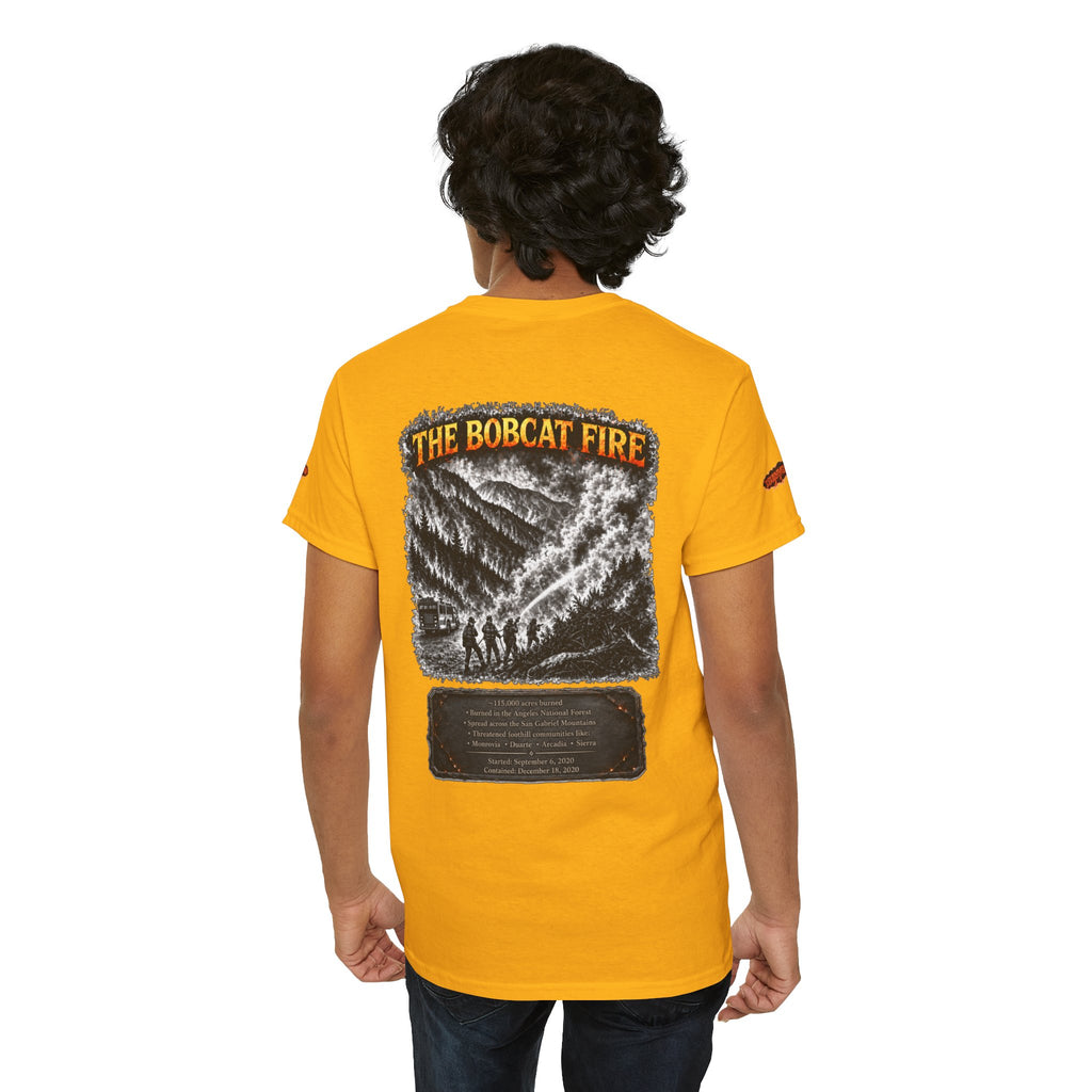 I Survived 2020 — WILDFIRES S2:E2: Director's Cut Special Edition "The Bobcat Fire" Memorial Unisex Heavy Cotton Tee