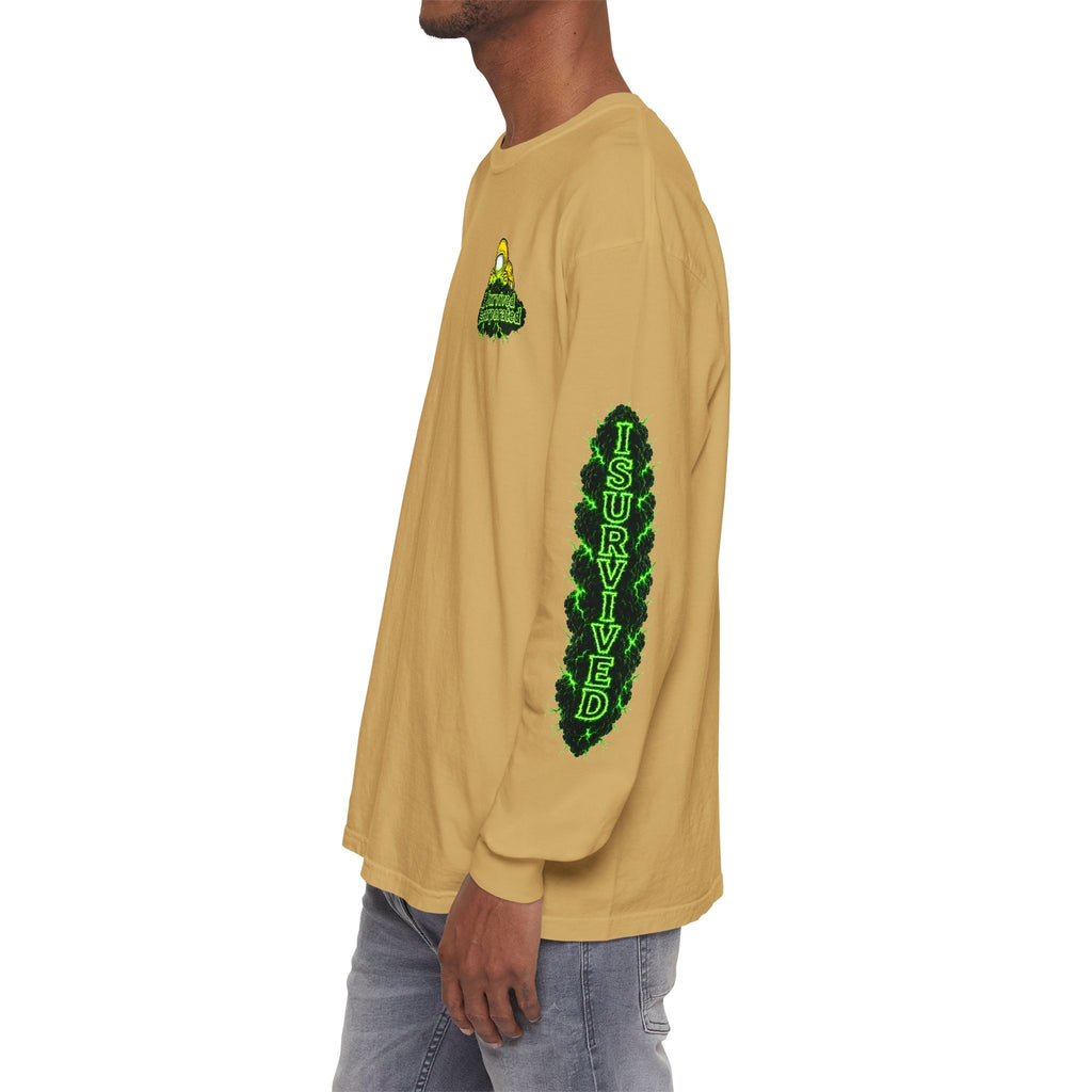 I Survived 2020 — "Please Stand By" Test Pattern Toxic Signal Tee Special Edition Summer Premiere Unisex Garment-Dyed Long Sleeve T-Shirt