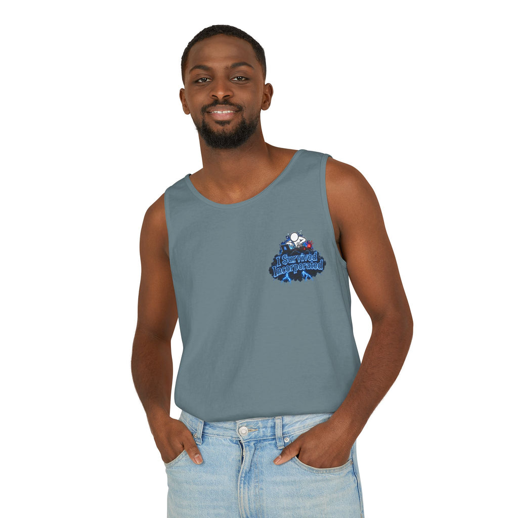 I Survived 2020 — "Please Stand By" Test Pattern Tee Lockdown Special Edition Summer Exclusive Unisex Garment-Dyed Tank Top