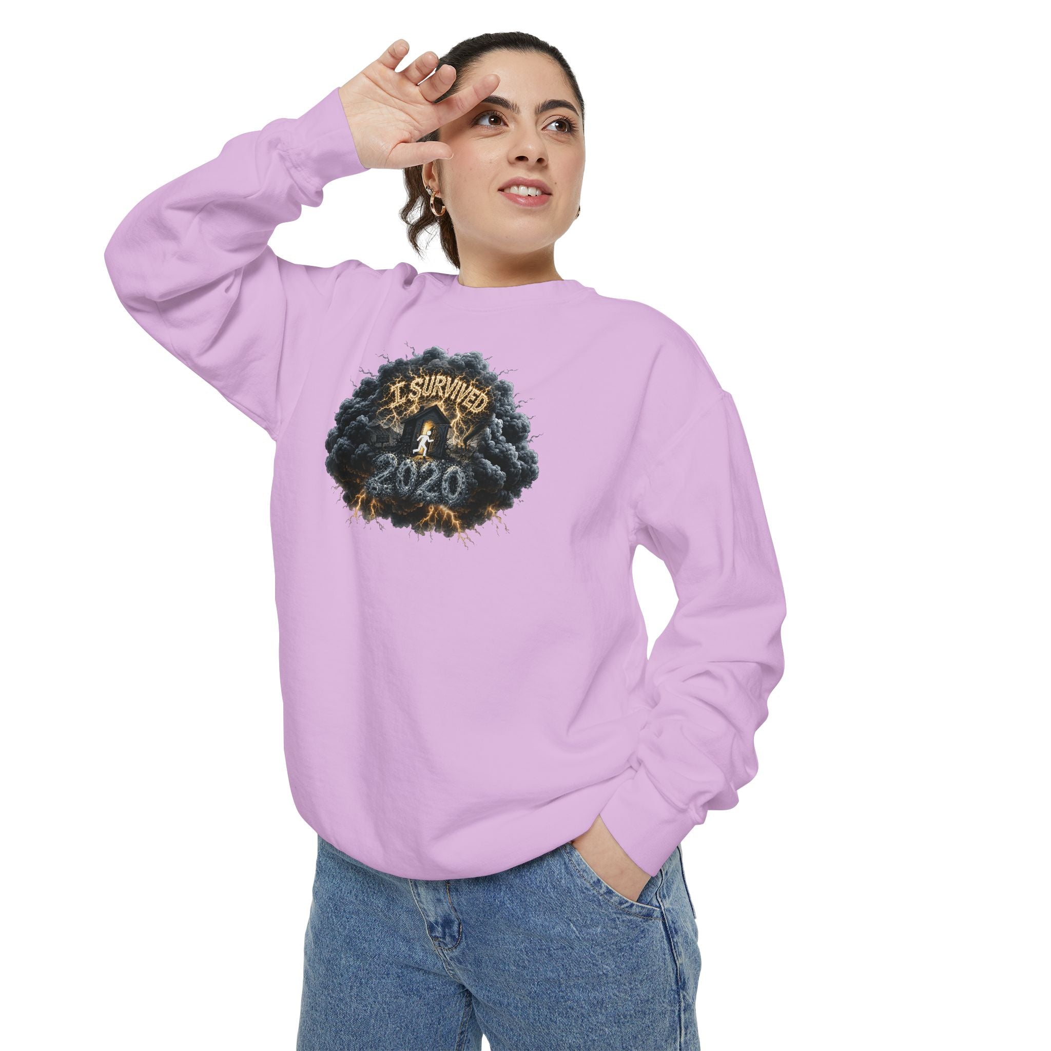 I Survived 2020 — Original PILOT Design: Director's Cut Unisex Garment-Dyed Sweatshirt