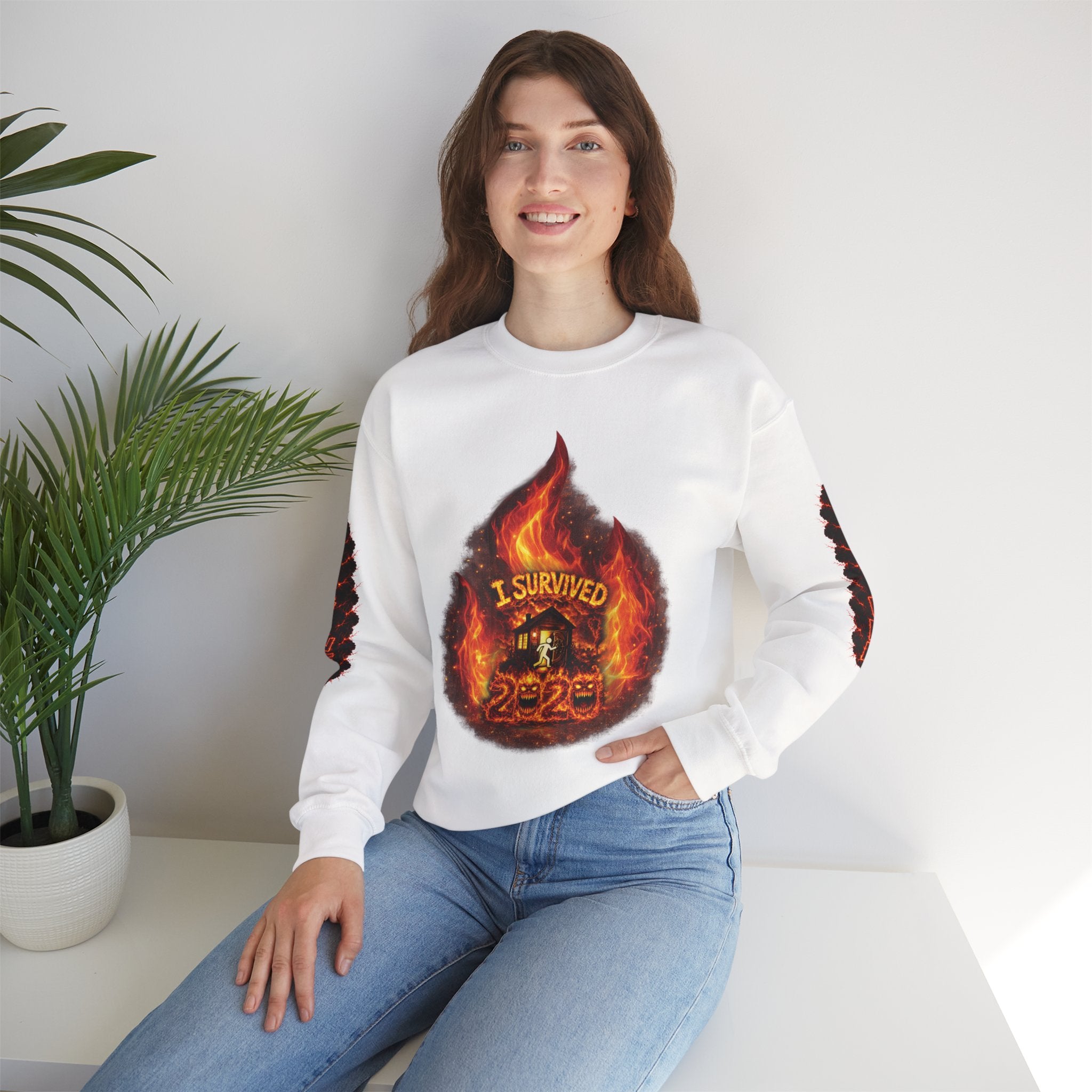 I Survived 2020 — Director's Cut S2:E1 "Berry Creek" | Wildfire Edition Memorial Unisex Heavy Blend™ Crewneck Sweatshirt