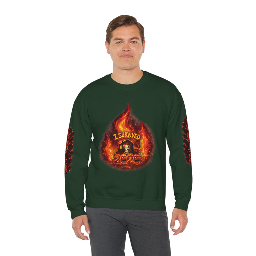 I Survived 2020 — Director's Cut S2:E2 "The Bobcat Fire" | Wildfire Edition Memorial Unisex Heavy Blend™ Crewneck Sweatshirt