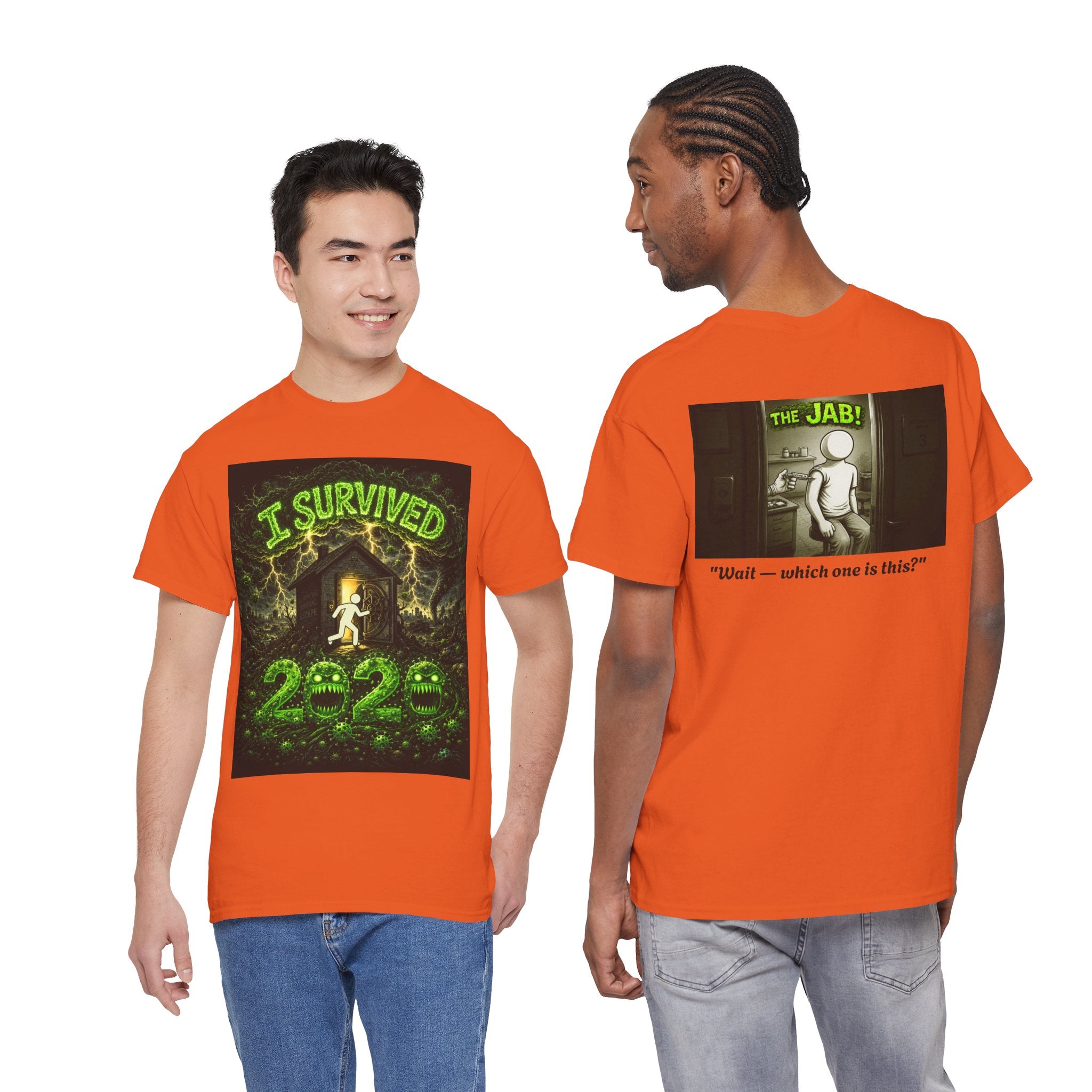 Sobreviví al 2020 — T1:E3 "¡La vacuna!" | Camiseta unisex de algodón grueso Edición Pandemia