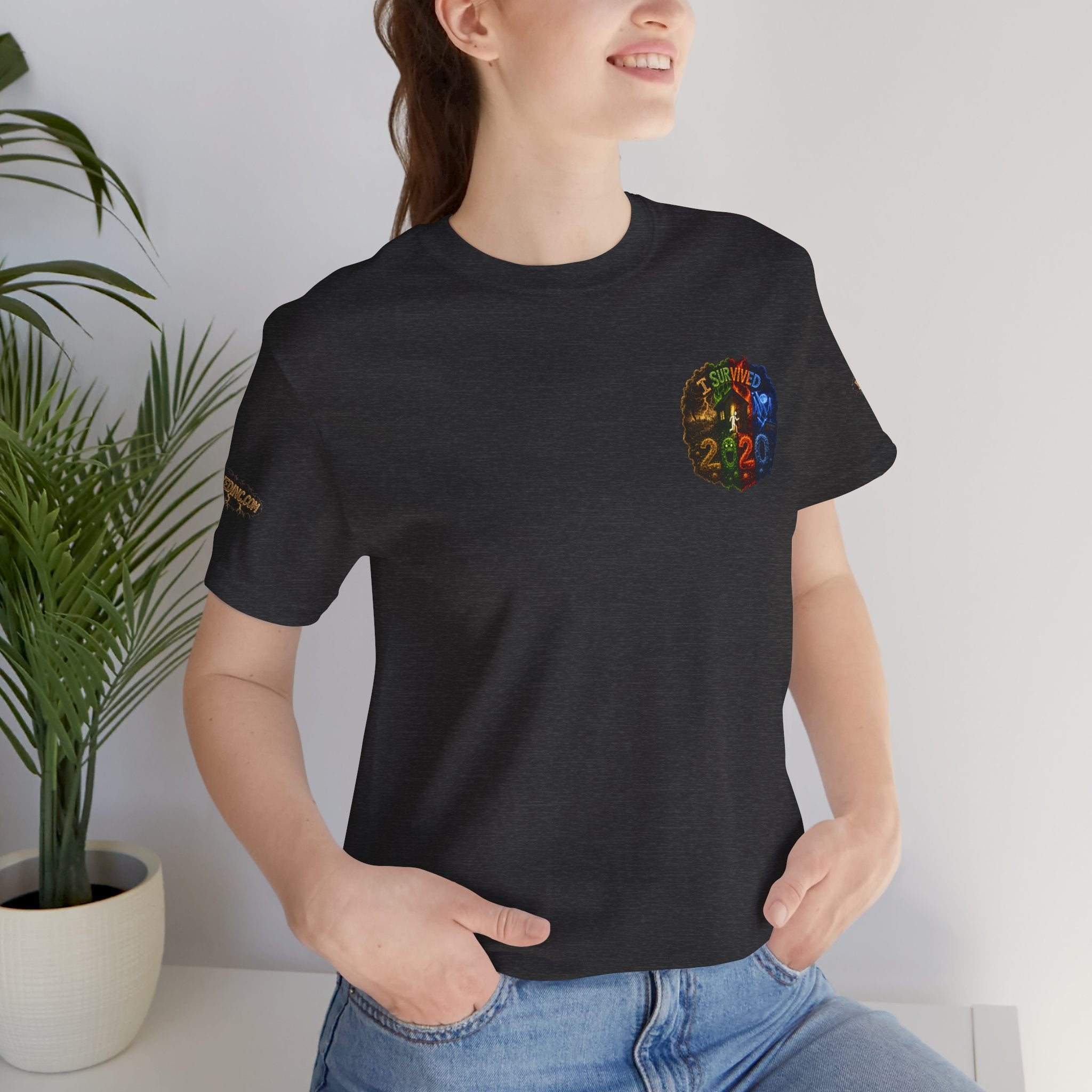 I Survived 2020 — "No Signal" Test Pattern Tee Alien Broadcast Finale Summer Premiere Unisex Jersey Short Sleeve Tee