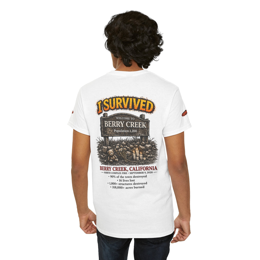 I Survived 2020 — S2:E1 "Berry Creek" | Wildfire Edition Memorial Unisex Heavy Cotton Tee (SPECIAL EDITION)