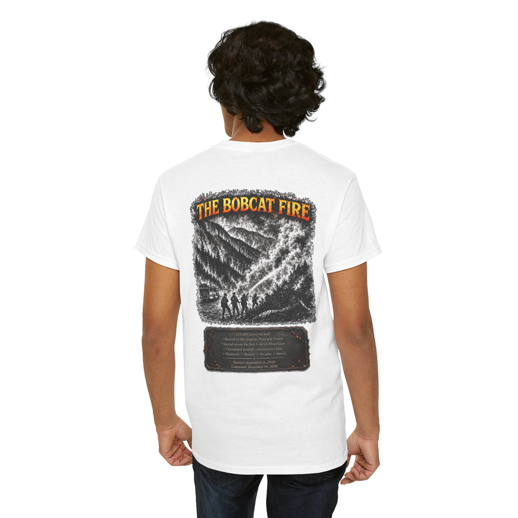I Survived 2020 — WILDFIRES S2:E2: Director's Cut "The Bobcat Fire" Memorial Unisex Heavy Cotton Tee