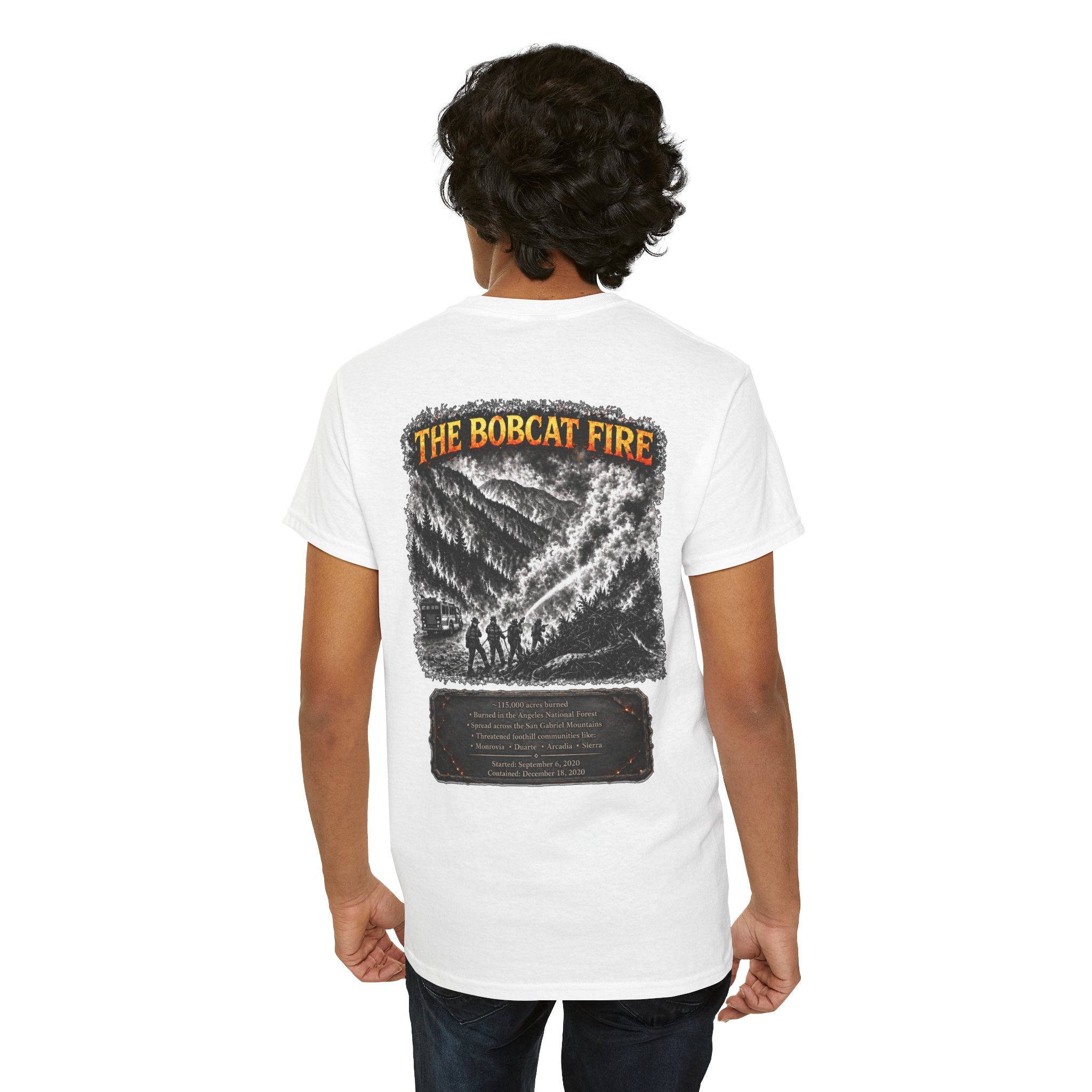 I Survived 2020 — WILDFIRES S2:E2: Director's Cut "The Bobcat Fire" Memorial Unisex Heavy Cotton Tee