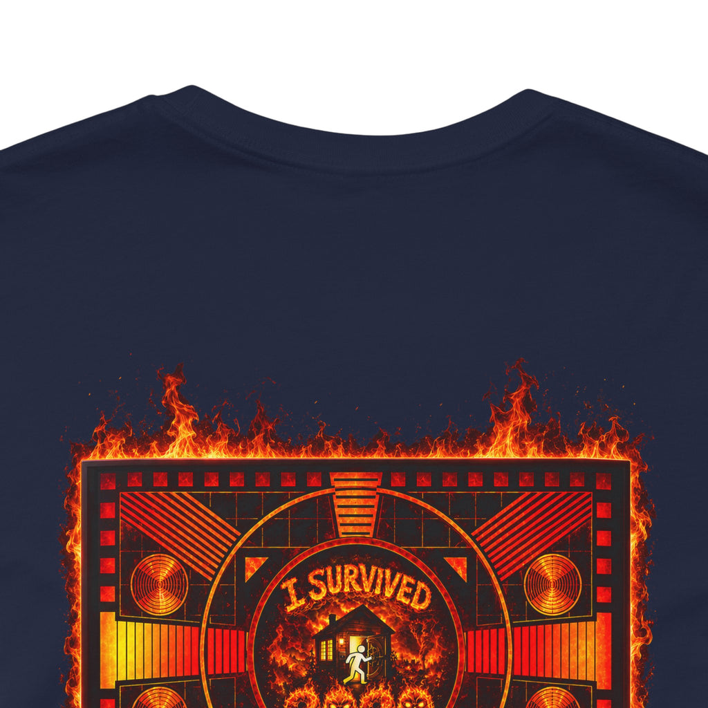 I Survived 2020 — "Please Stand By" Test Pattern Tee Wildfire Signal Edition Summer Premiere Unisex Jersey Short Sleeve Tee