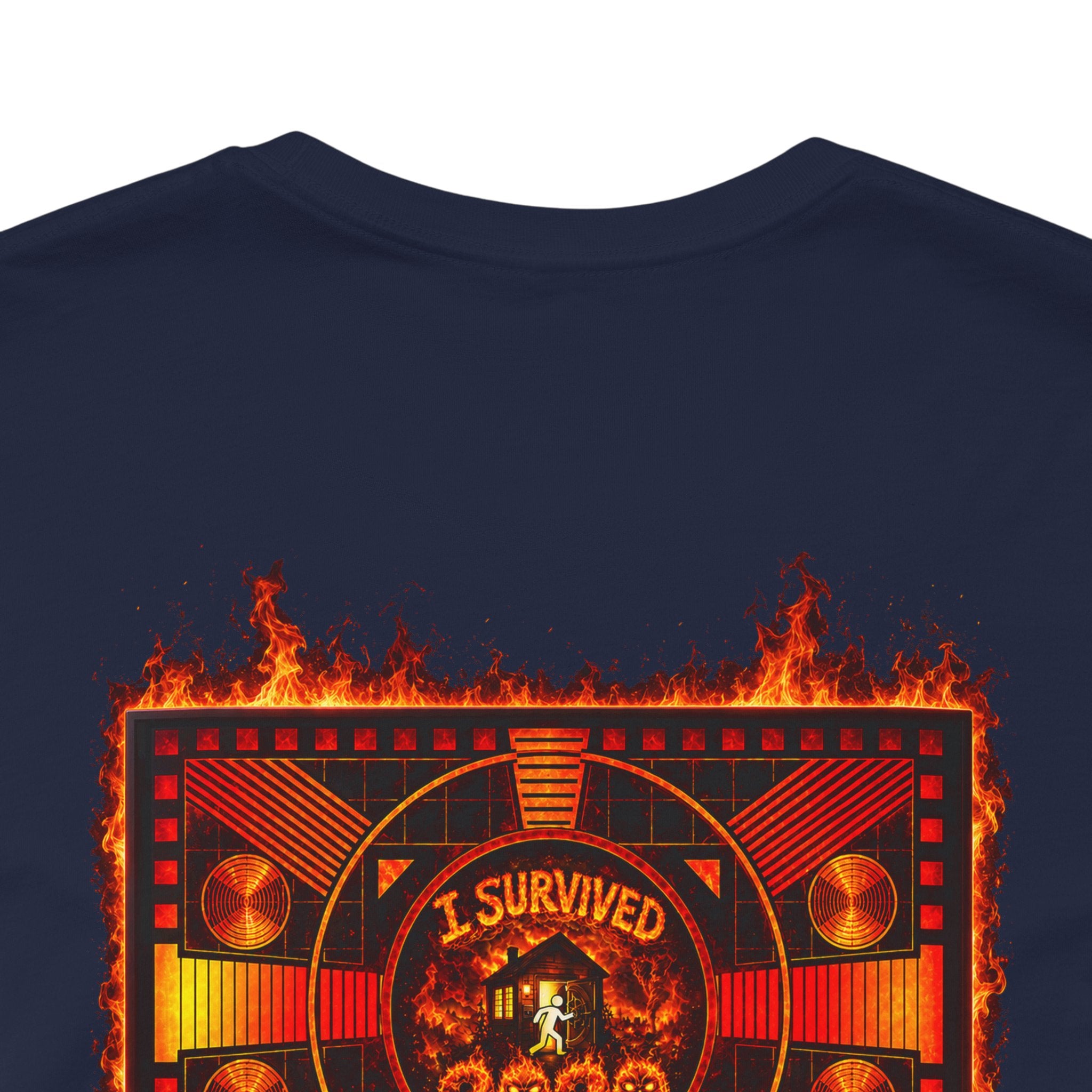 I Survived 2020 — "Please Stand By" Test Pattern Tee Wildfire Signal Edition Summer Premiere Unisex Jersey Short Sleeve Tee