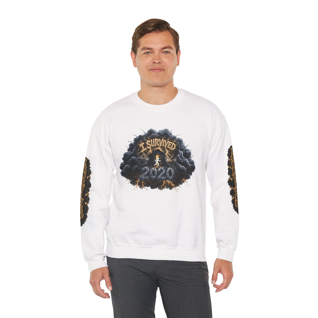 I Survived 2020 — Director's Cut Original Design Teaser Tee | Season 1 Premiere Drop Unisex Heavy Blend™ Crewneck Sweatshirt