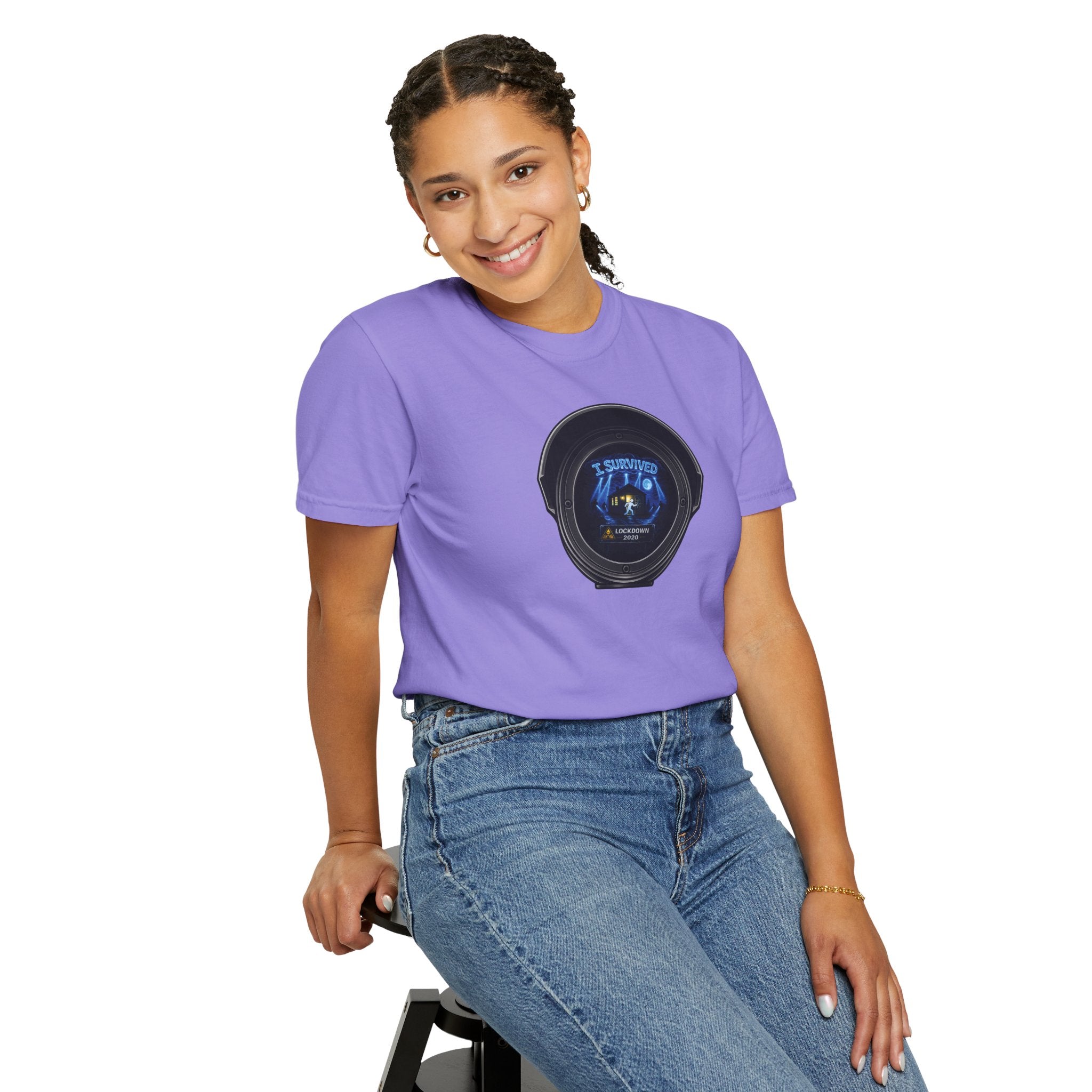 I Survived 2020 —  LOCKDOWN S3:E3: Director's Cut "Remote Schooling" Unisex Garment-Dyed T-shirt