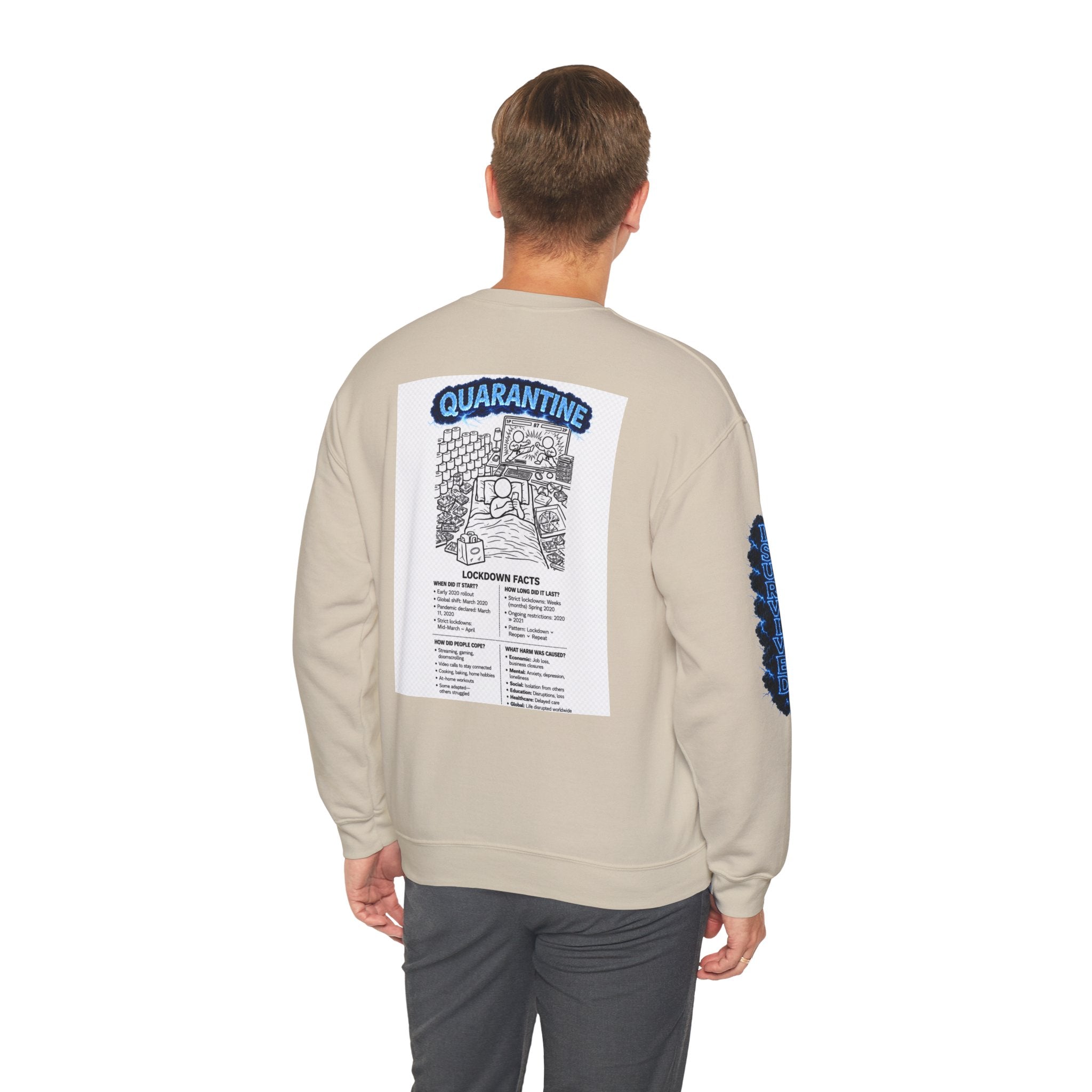 I Survived 2020 — Director's Cut S3:E1 "Quarantine" | Lockdown Edition Documentary Unisex Heavy Blend™ Crewneck Sweatshirt