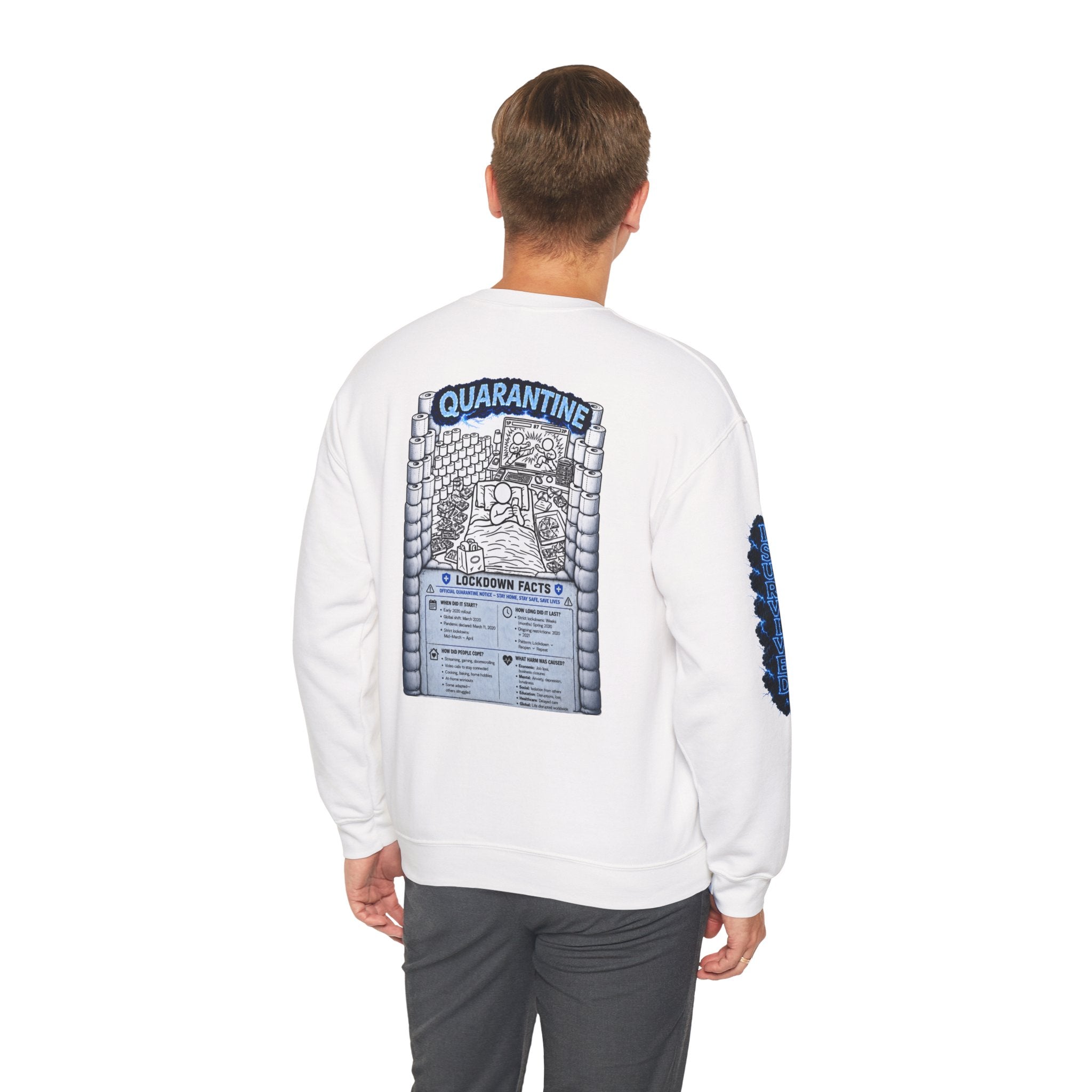I Survived 2020 — Director's Cut S3:E1 "Quarantine" | Lockdown Edition Documentary Unisex Heavy Blend™ Crewneck Sweatshirt