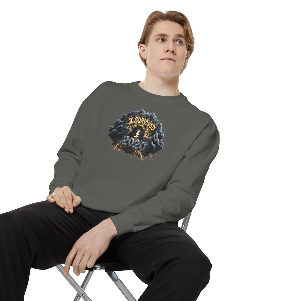I Survived 2020 — Original PILOT Design: Director's Cut Unisex Garment-Dyed Sweatshirt