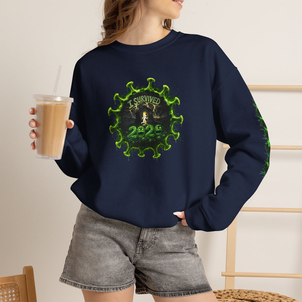 I Survived 2020 — PANDEMIC S1:E2: Director's Cut "The Coming of COVID" Unisex Heavy Blend™ Crewneck Sweatshirt