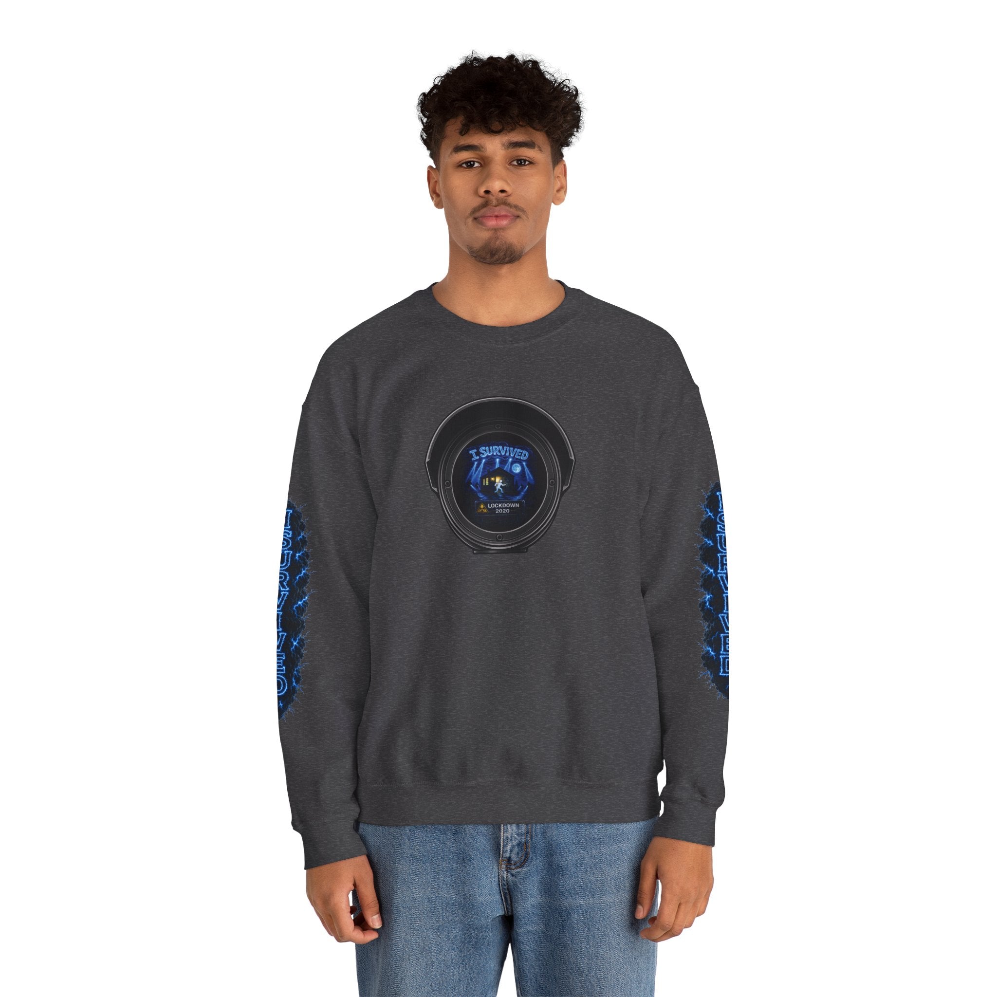 I Survived 2020 — LOCKDOWN S3:E3: Director's Cut Special Edition "Remote Schooling" Unisex Heavy Blend™ Crewneck Sweatshirt