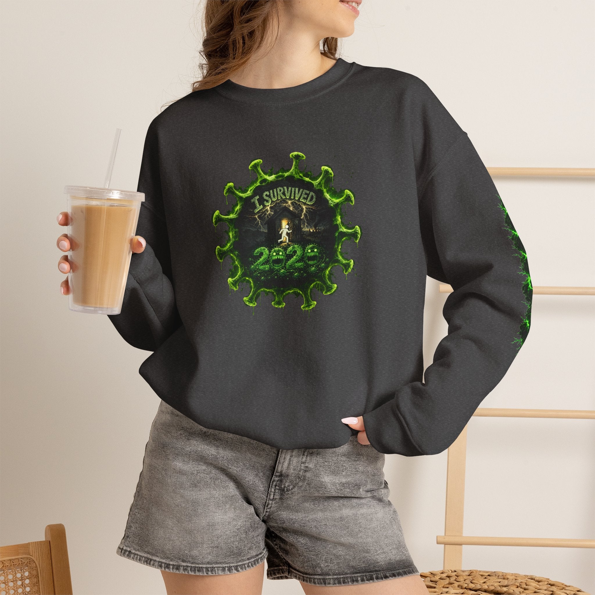 I Survived 2020 — PANDEMIC S1:E5: Director's Cut "Delivery Doomsday" Unisex Heavy Blend™ Crewneck Sweatshirt